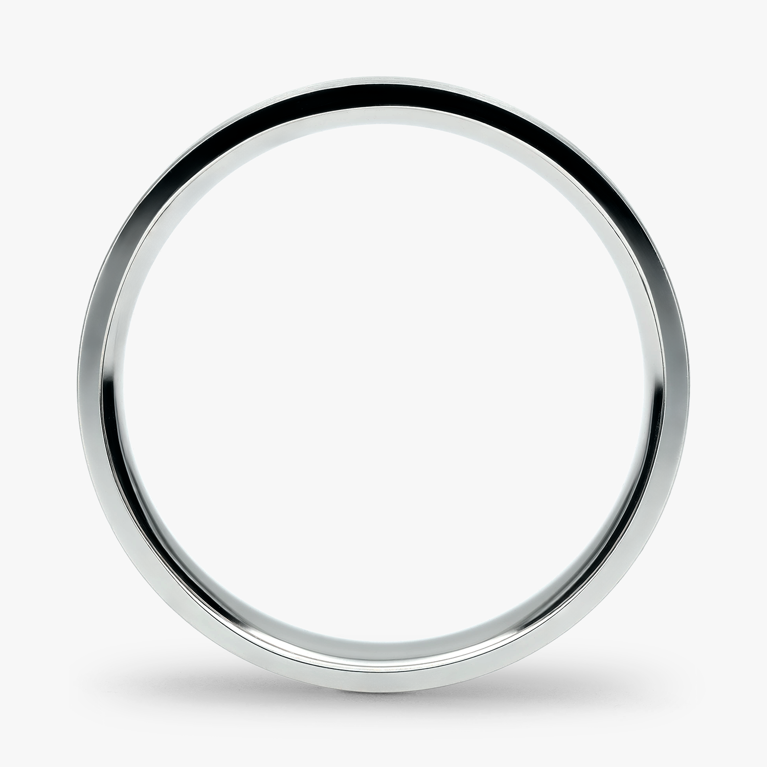 Argolla Arrecife Confort Rellena 5mm Lisa en oro blanco