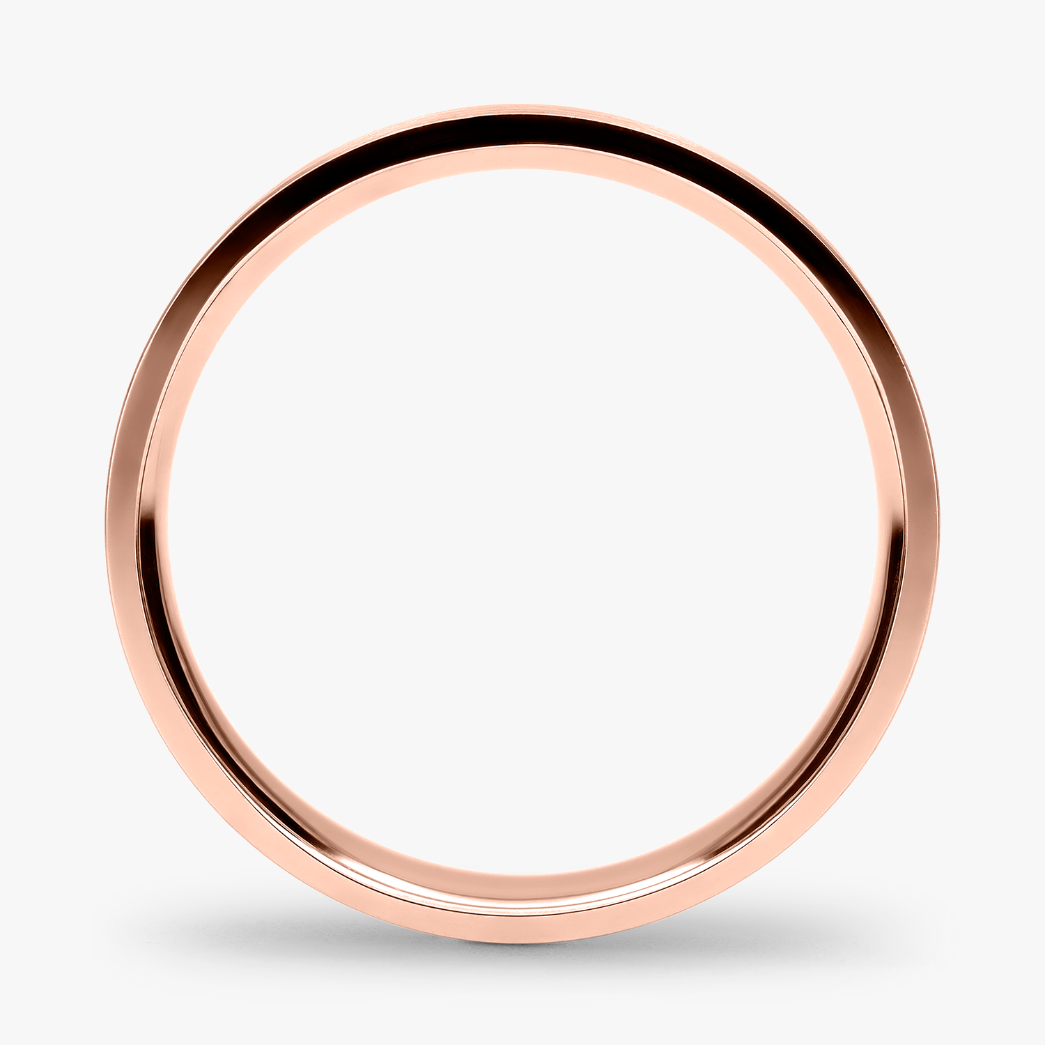Argolla Arrecife Confort Rellena 5mm Lisa en oro rosado