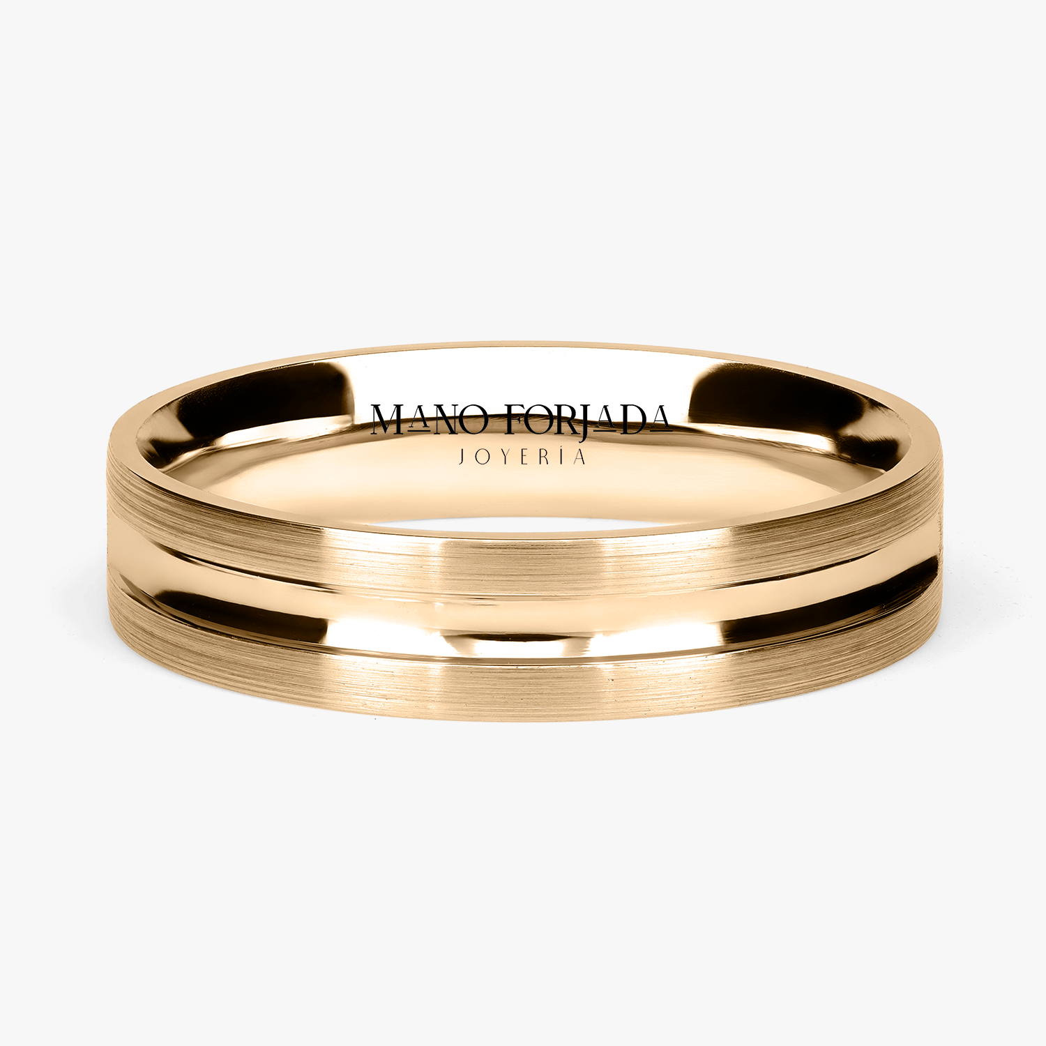 Argolla Sierra Confort Rellena 5mm Lisa en oro amarillo