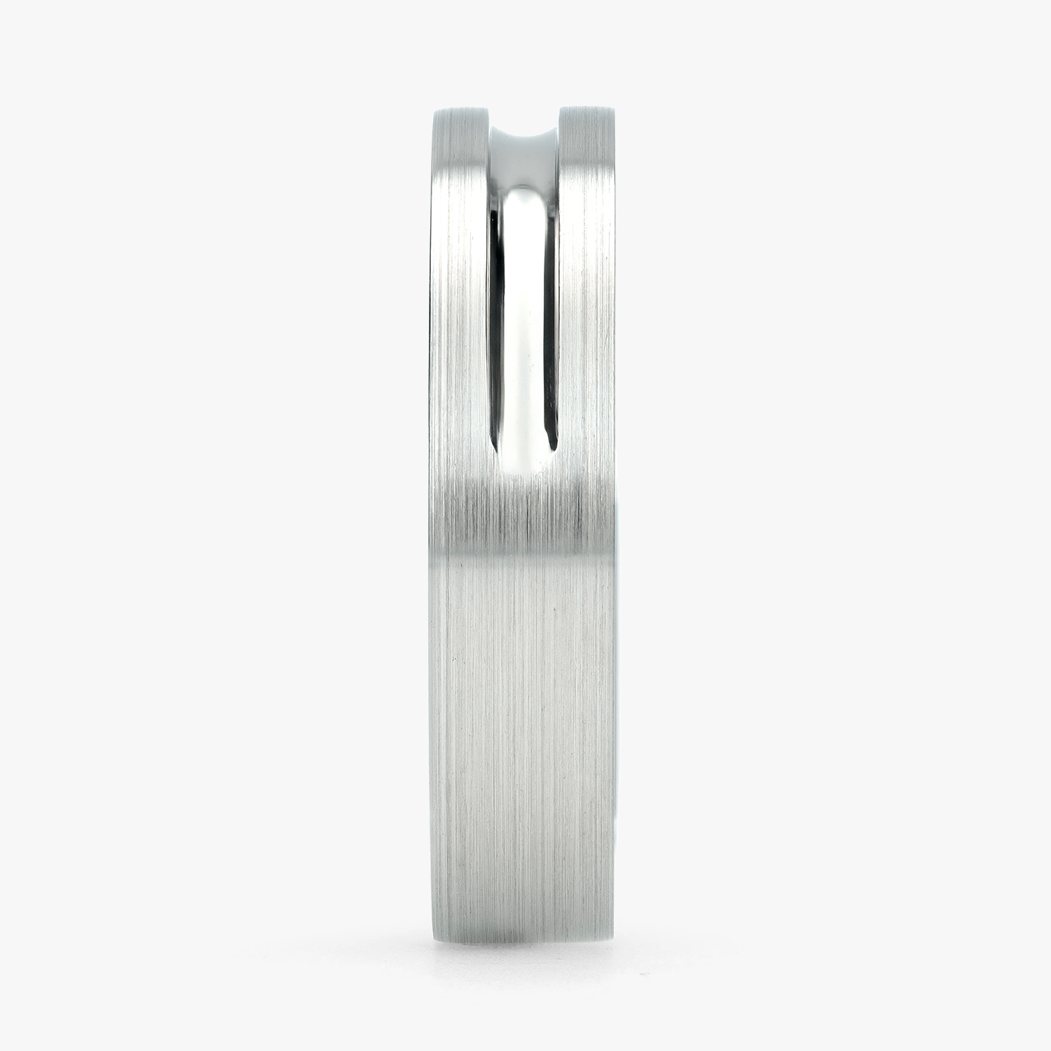 Argolla Sierra Confort Rellena 5mm Lisa en oro blanco
