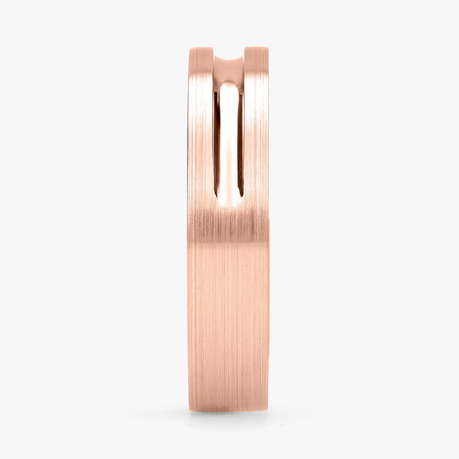 Argolla Sierra Confort Rellena 5mm Lisa en oro rosado