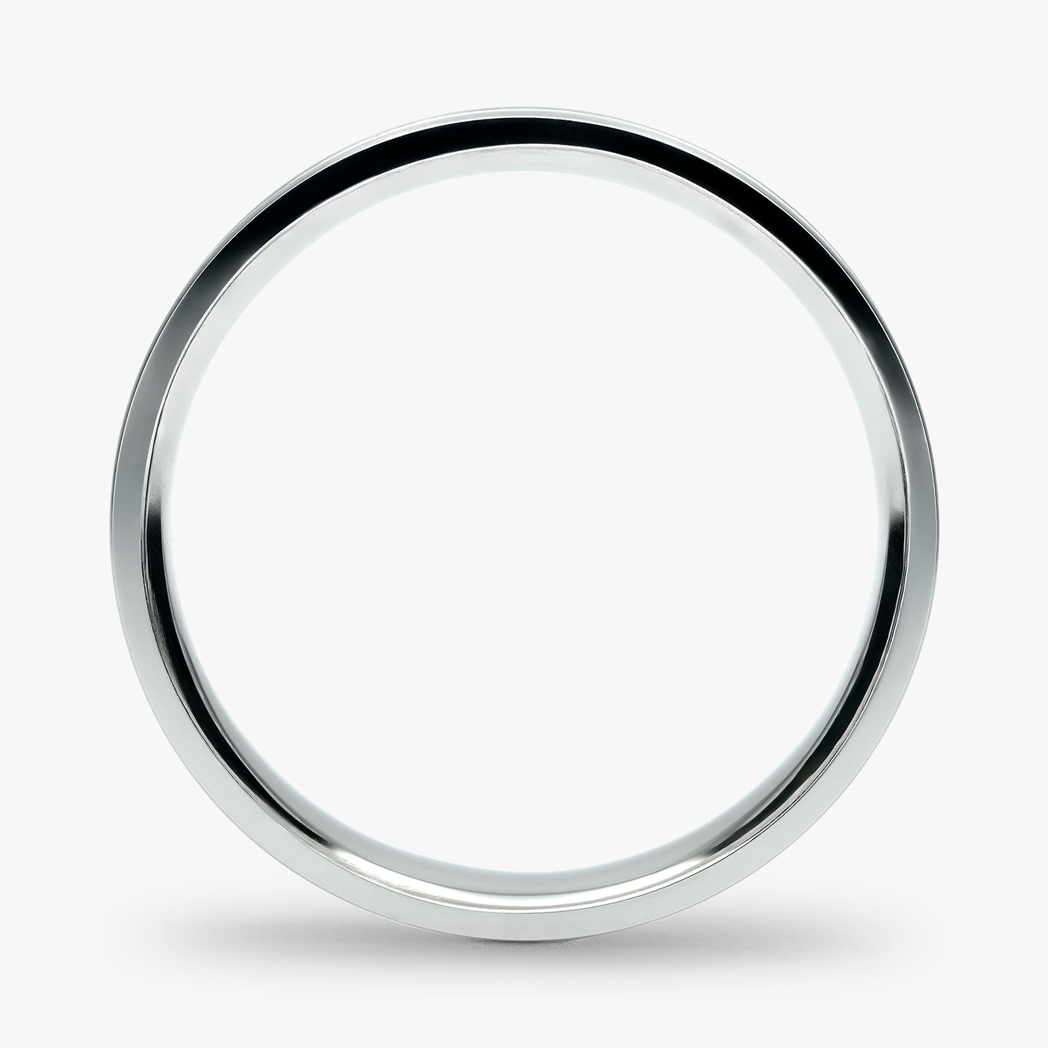Argolla Sierra Confort Rellena 5mm Lisa en oro blanco