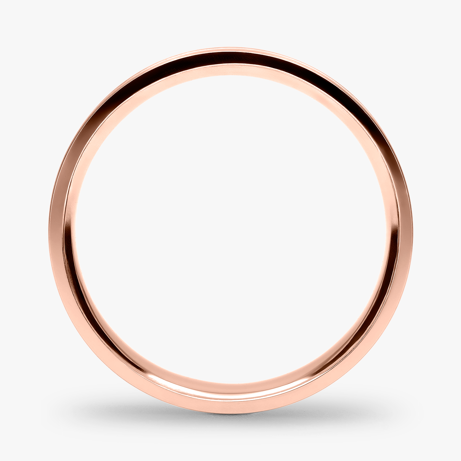 Argolla Sierra Confort Rellena 5mm Lisa en oro rosado