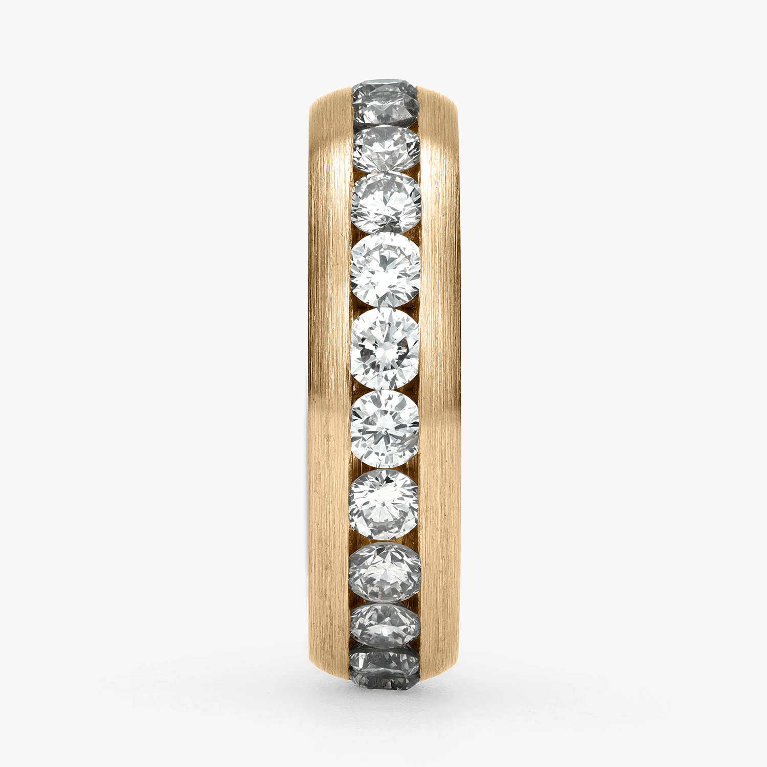 Argolla Brasa Confort Rellena 5mm Brillante con incrustaciones, oro amarillo