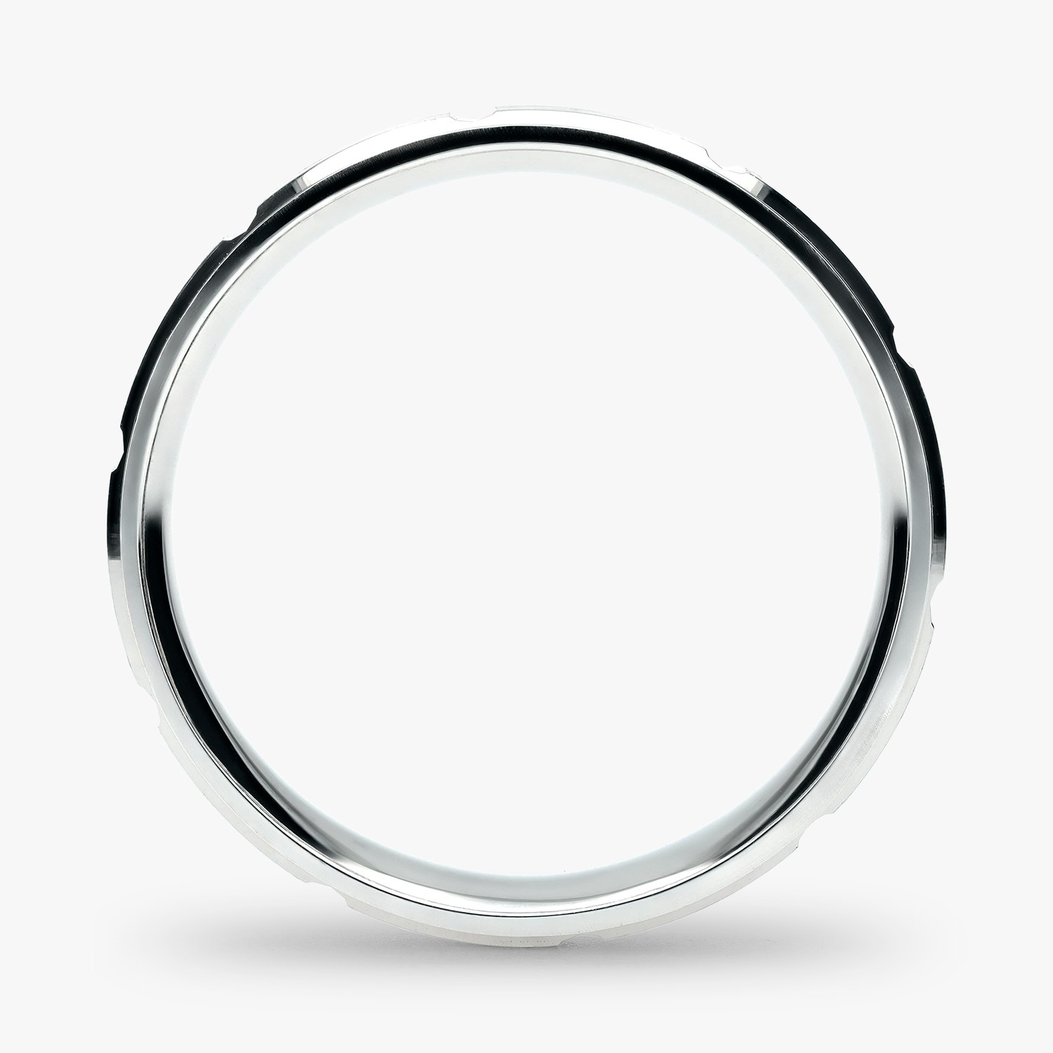 Argolla Cenote Confort Rellena 6mm Lisa en oro blanco