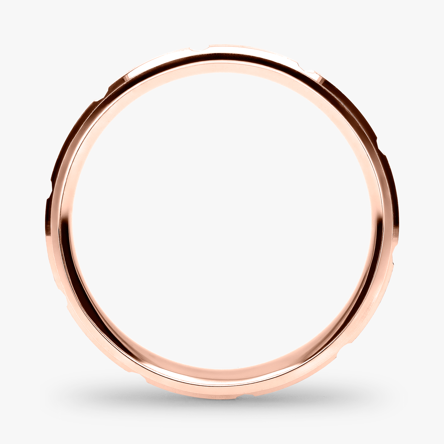 Argolla Cenote Confort Rellena 6mm Lisa en oro rosado