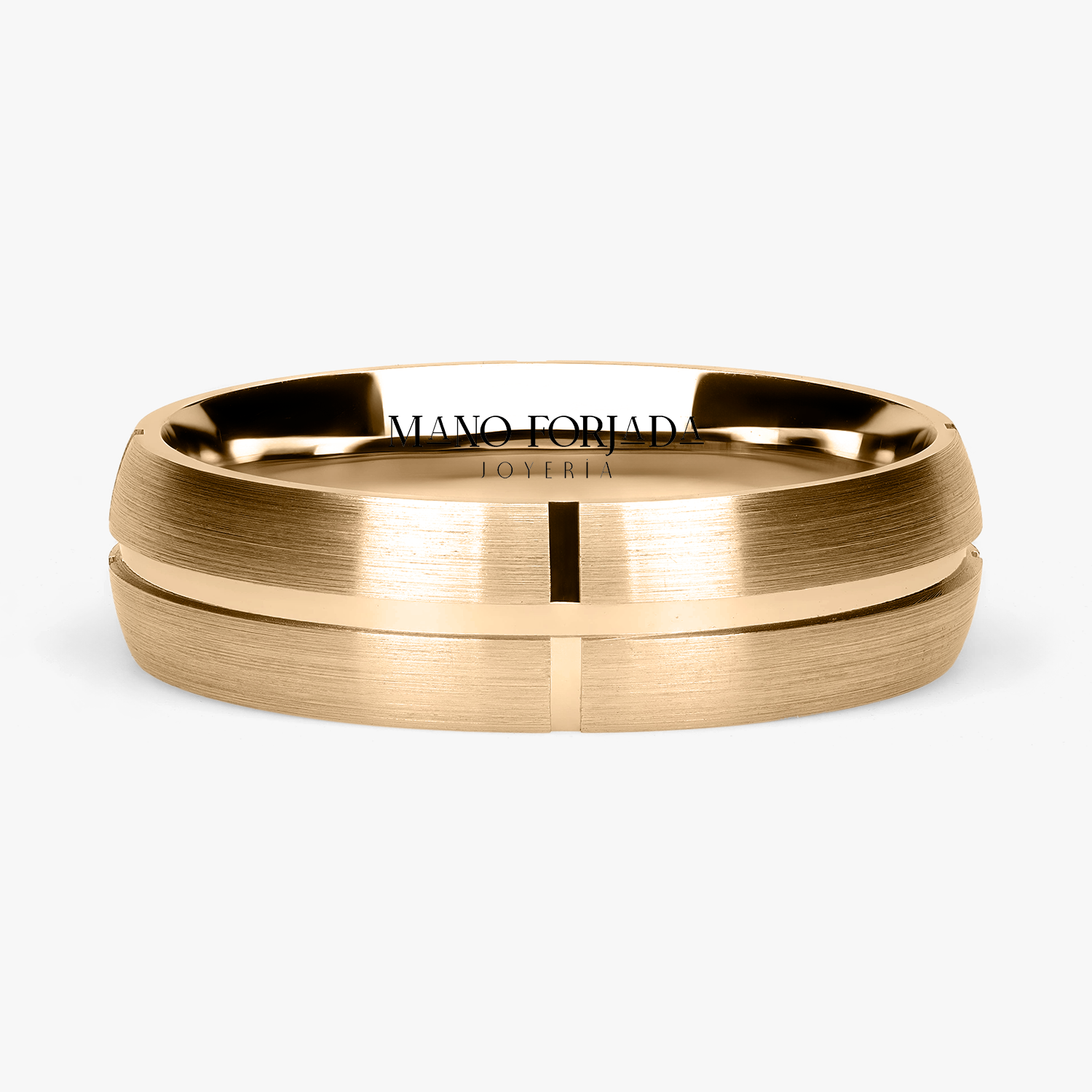 Argolla Cumbre Confort Rellena 6mm Lisa en oro amarillo
