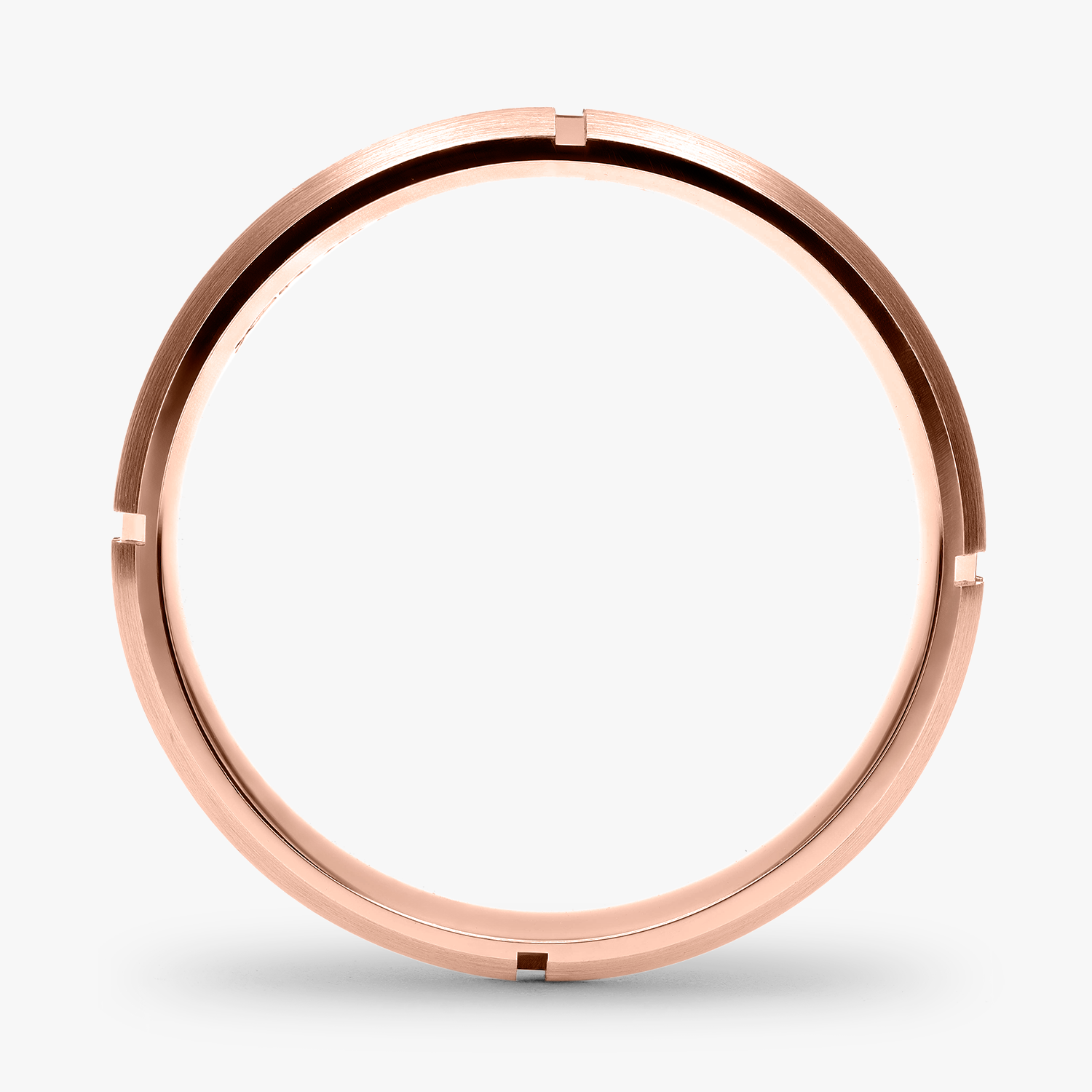 Argolla Cumbre Confort Rellena 6mm Lisa en oro rosado