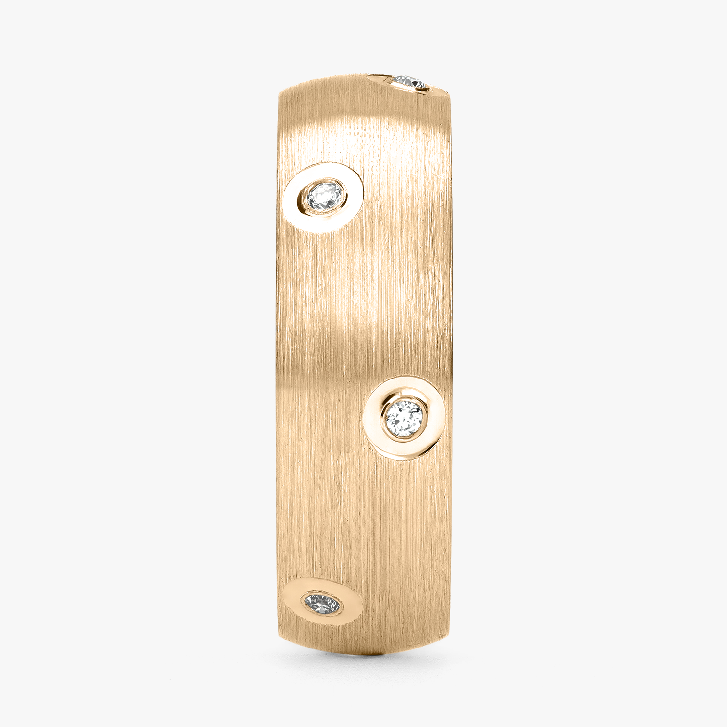 Argolla Cima Confort Rellena 6mm Brillante con incrustaciones, oro amarillo