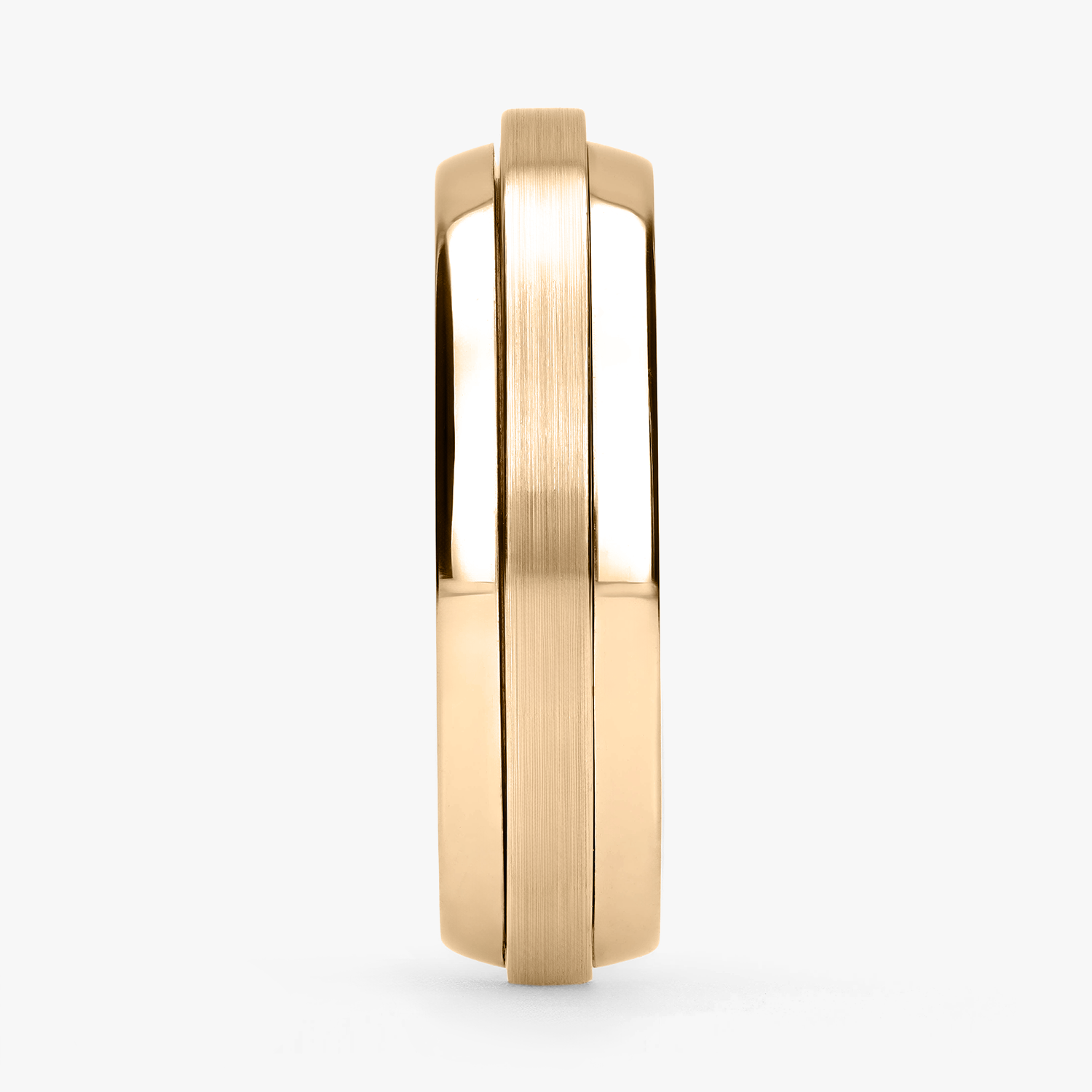 Argolla Vórtice Confort Rellena 6mm giratoria Lisa en oro amarillo