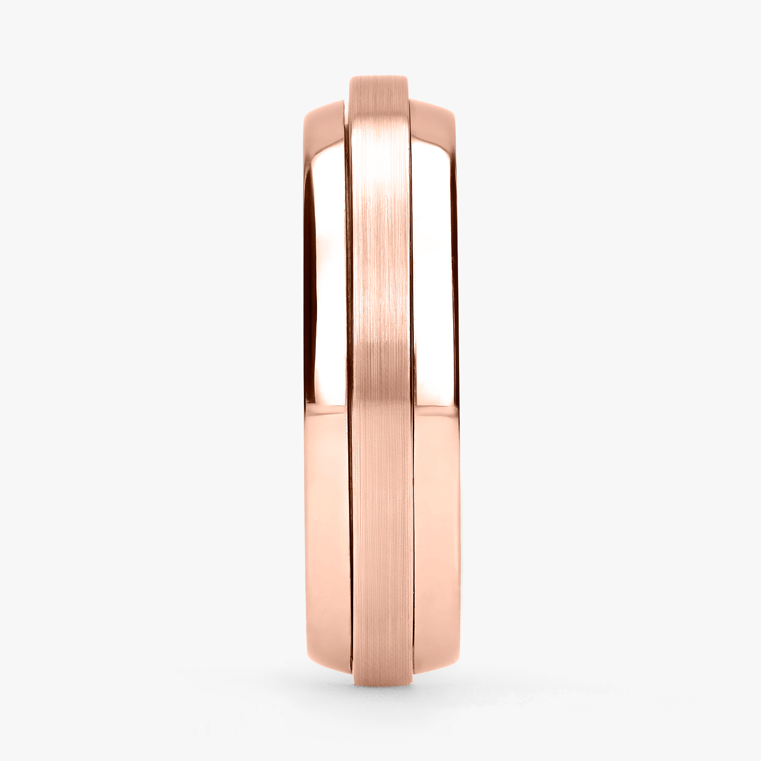 Argolla Vórtice Confort Rellena 6mm giratoria Lisa en oro rosado