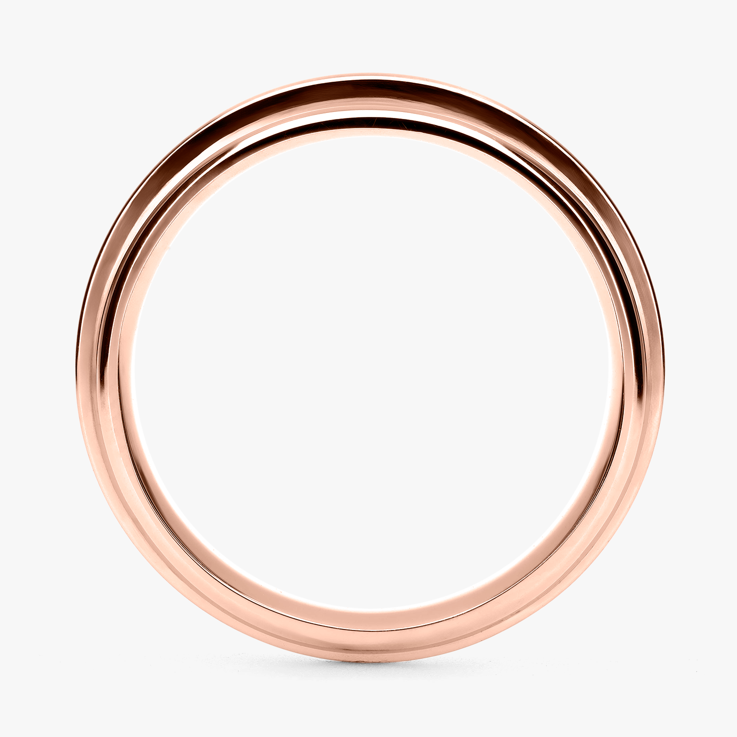 Argolla Vórtice Confort Rellena 6mm giratoria Lisa en oro rosado