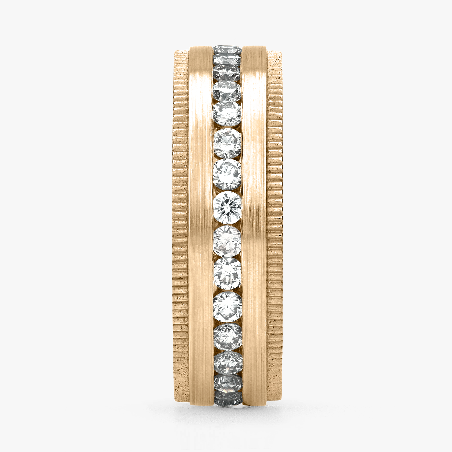 Argolla Veta Confort Rellena 6mm Brillante con incrustaciones, oro amarillo