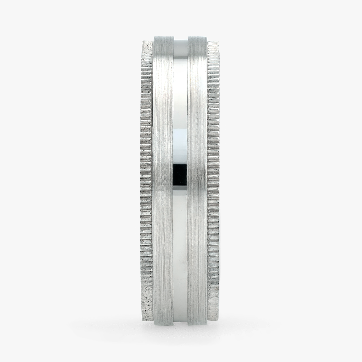 Argolla Veta Confort Rellena 6mm Lisa en oro blanco