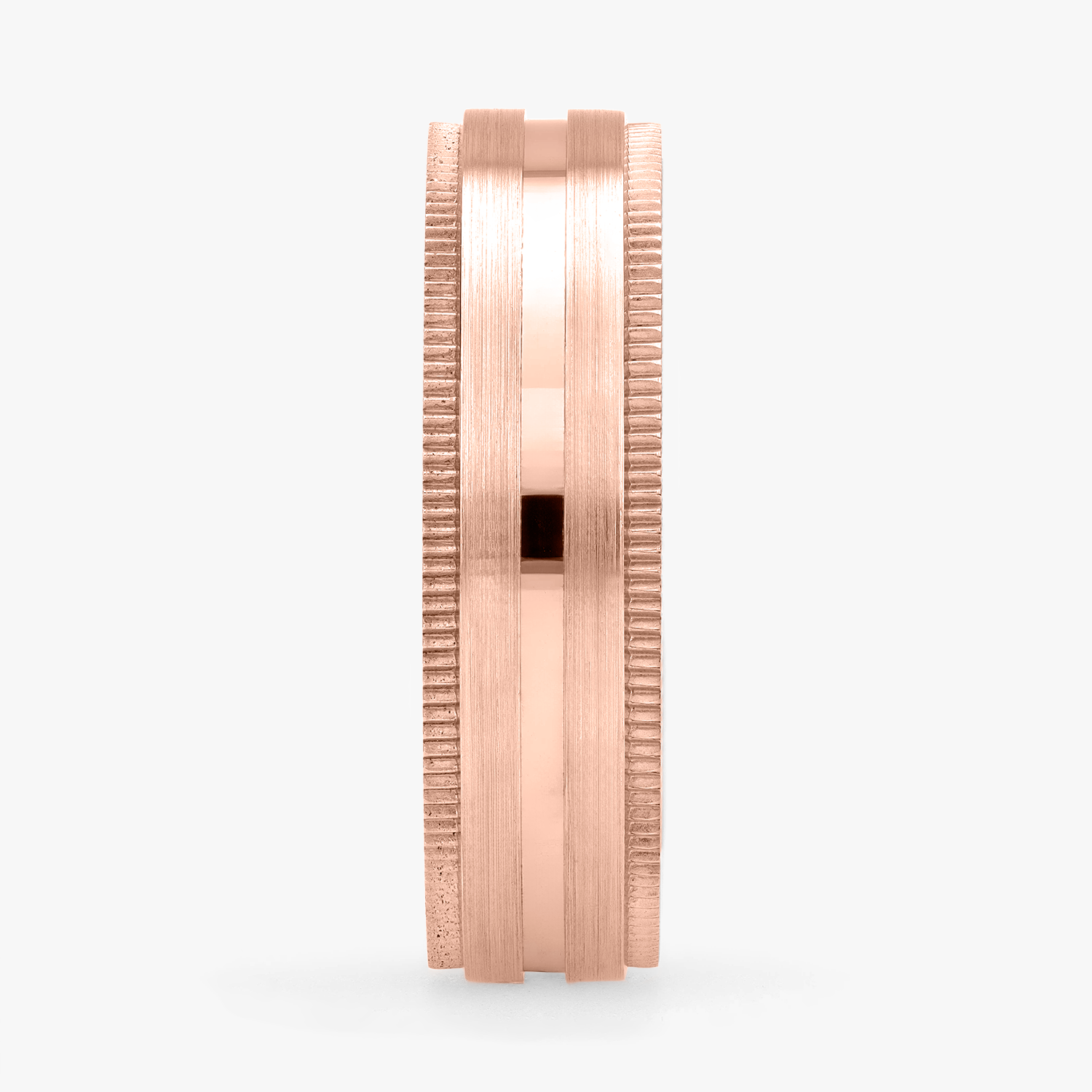 Argolla Veta Confort Rellena 6mm Lisa en oro rosado