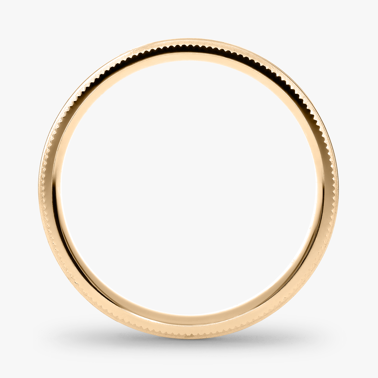 Argolla Veta Confort Rellena 6mm Lisa en oro amarillo
