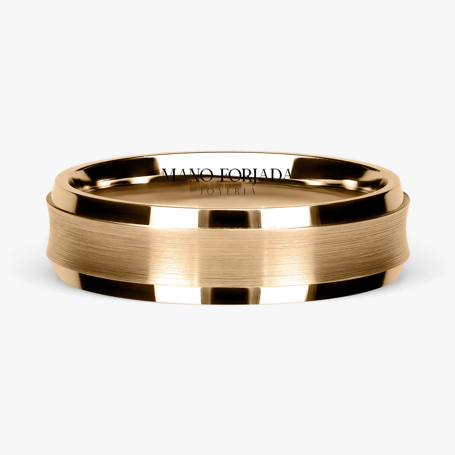 Argolla Pino Confort Rellena 6mm Lisa en oro amarillo