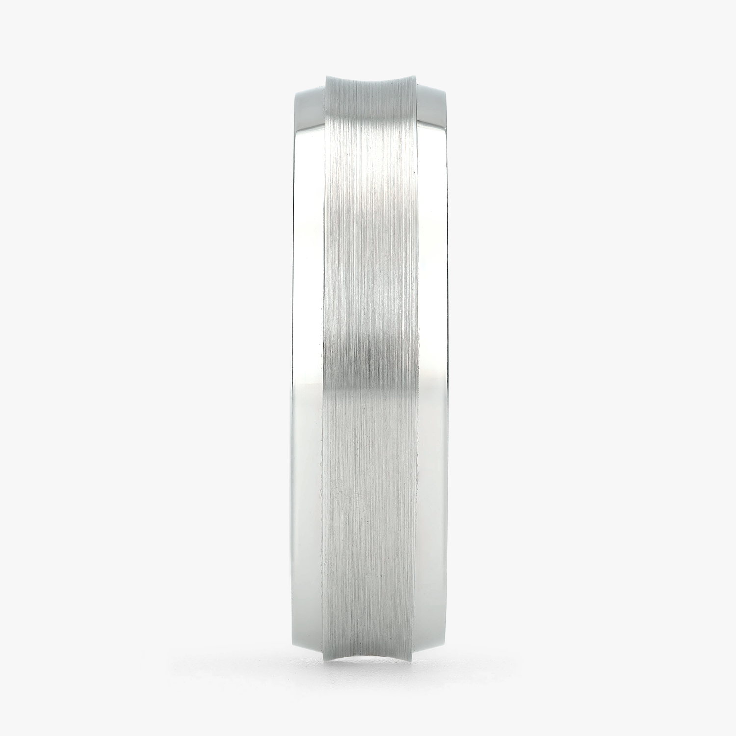 Argolla Pino Confort Rellena 6mm Lisa en oro blanco