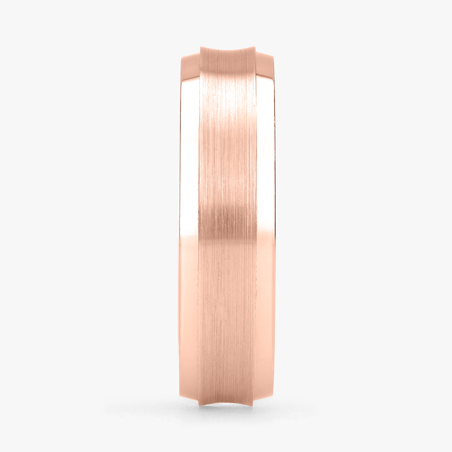 Argolla Pino Confort Rellena 6mm Lisa en oro rosado