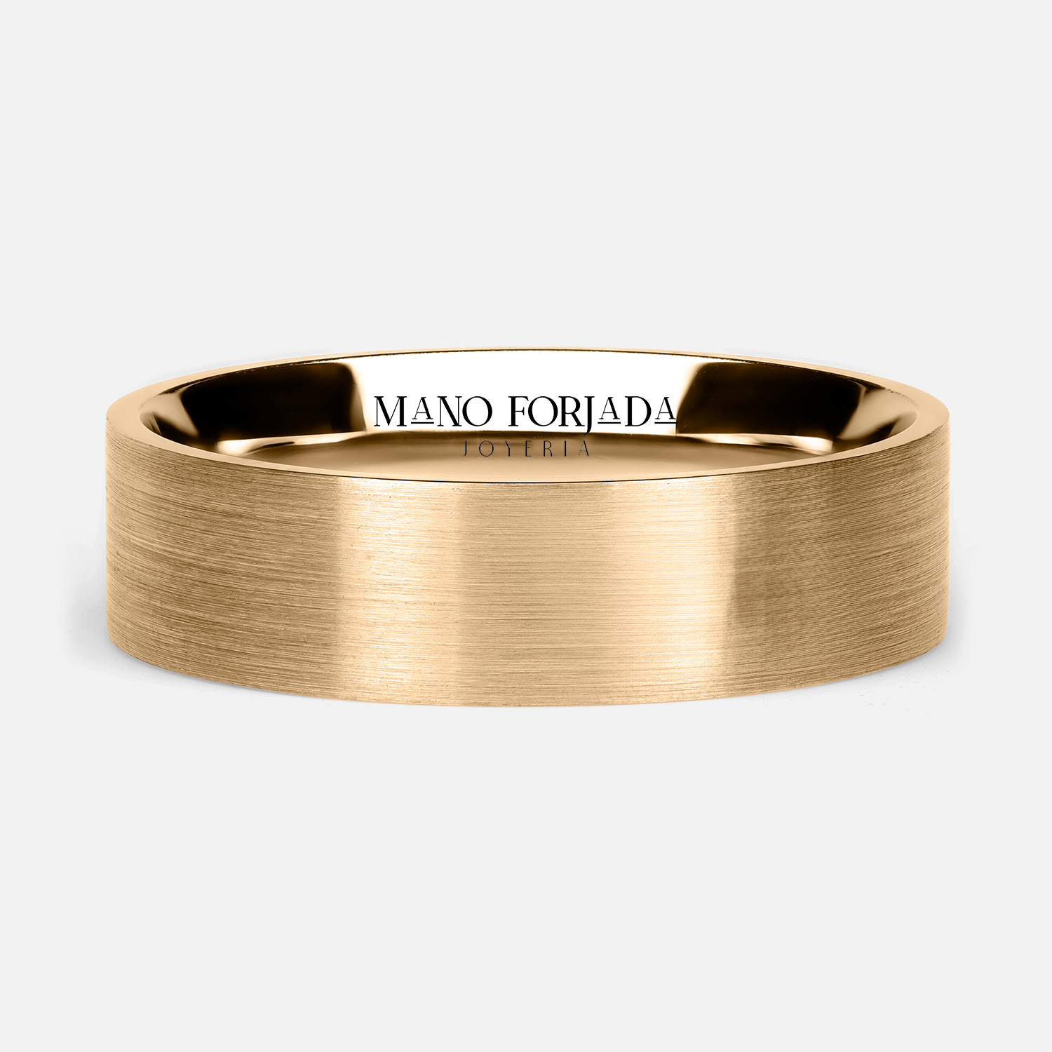 Argolla Vereda Confort Rellena 6mm Lisa en oro amarillo