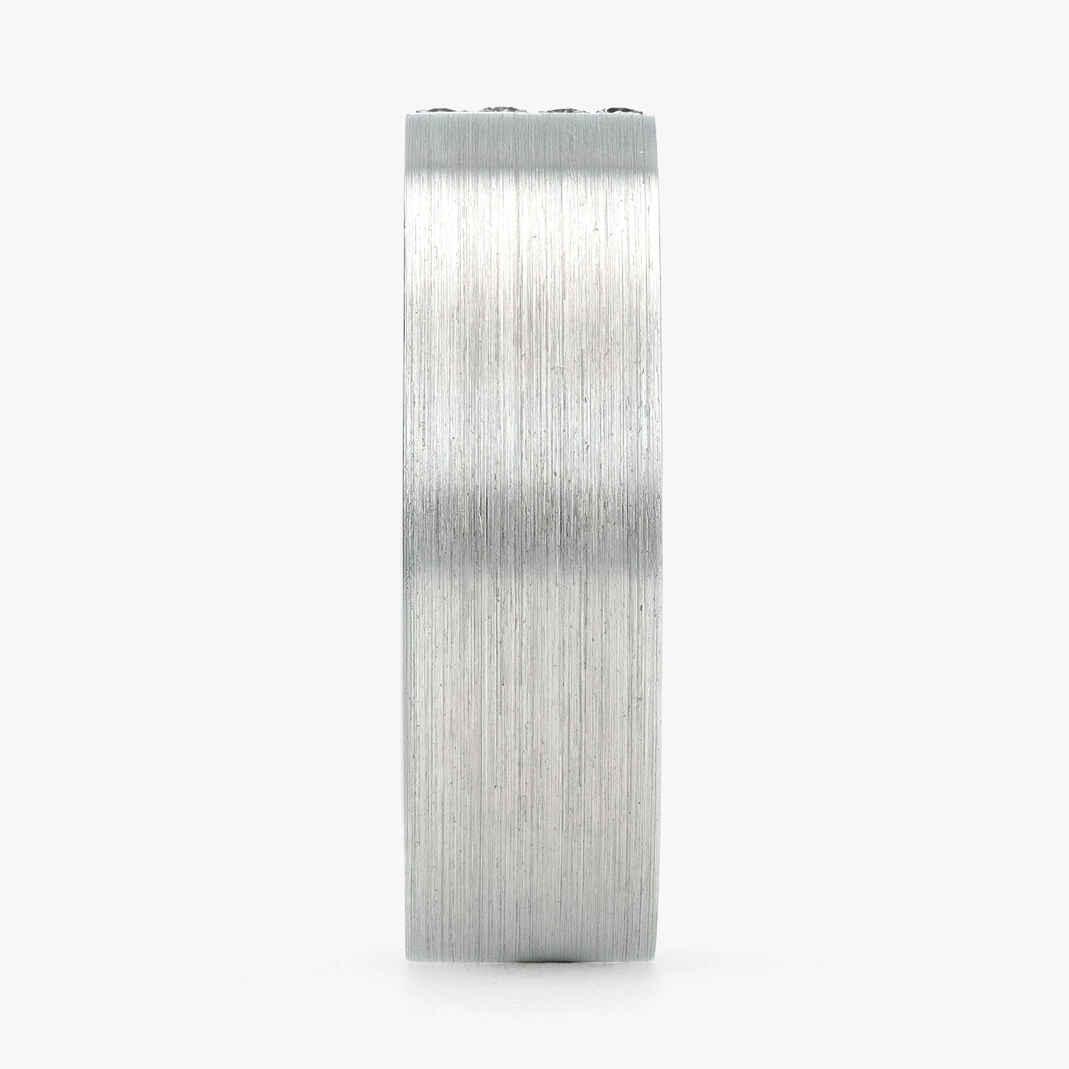 Argolla Acantilado Confort Rellena 6mm Brillante con incrustaciones, oro blanco