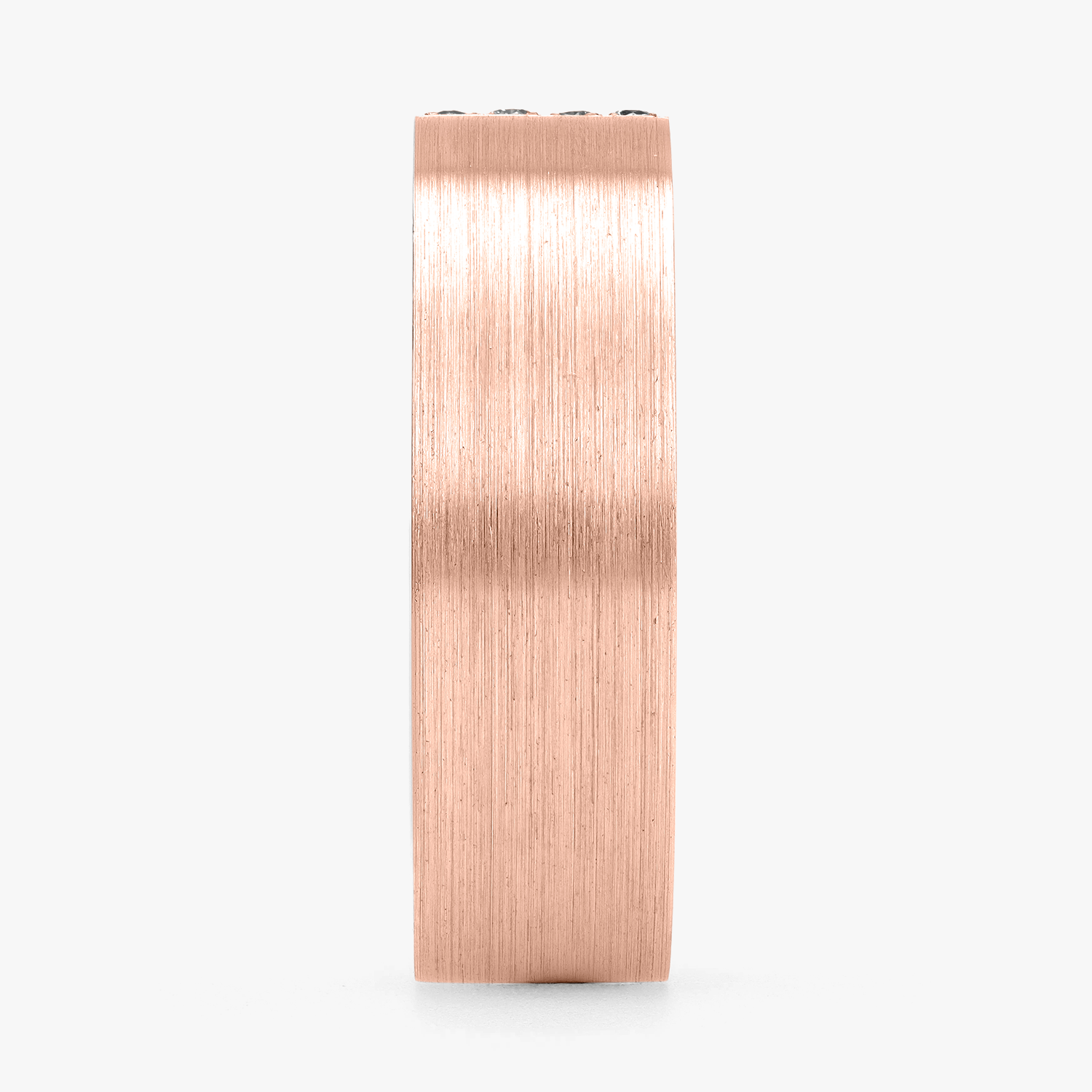 Argolla Acantilado Confort Rellena 6mm Brillante con incrustaciones, oro rosado