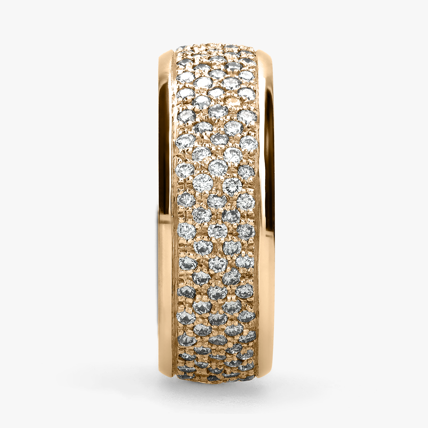 Argolla Cincel Confort Rellena 7mm Brillante con incrustaciones, oro amarillo