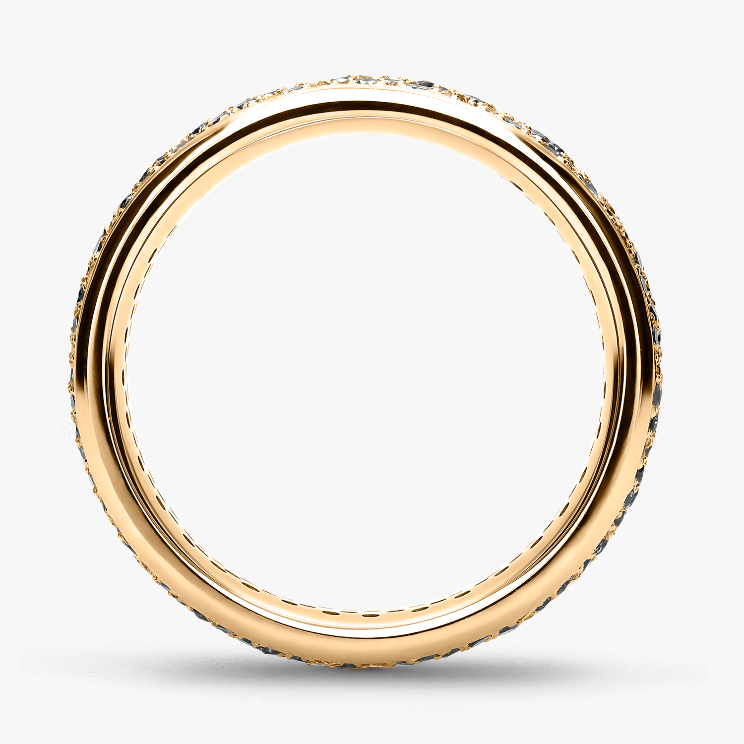 Argolla Cincel Confort Rellena 7mm Brillante con incrustaciones, oro amarillo
