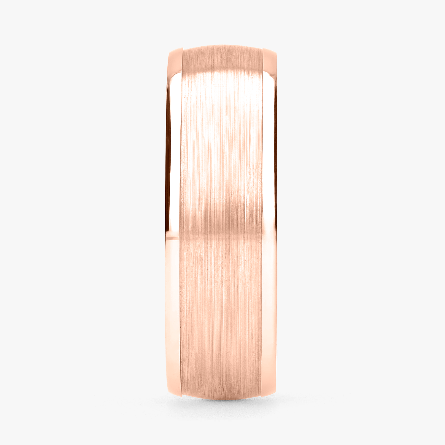 Argolla Cincel Confort Rellena 7mm Lisa en oro rosado