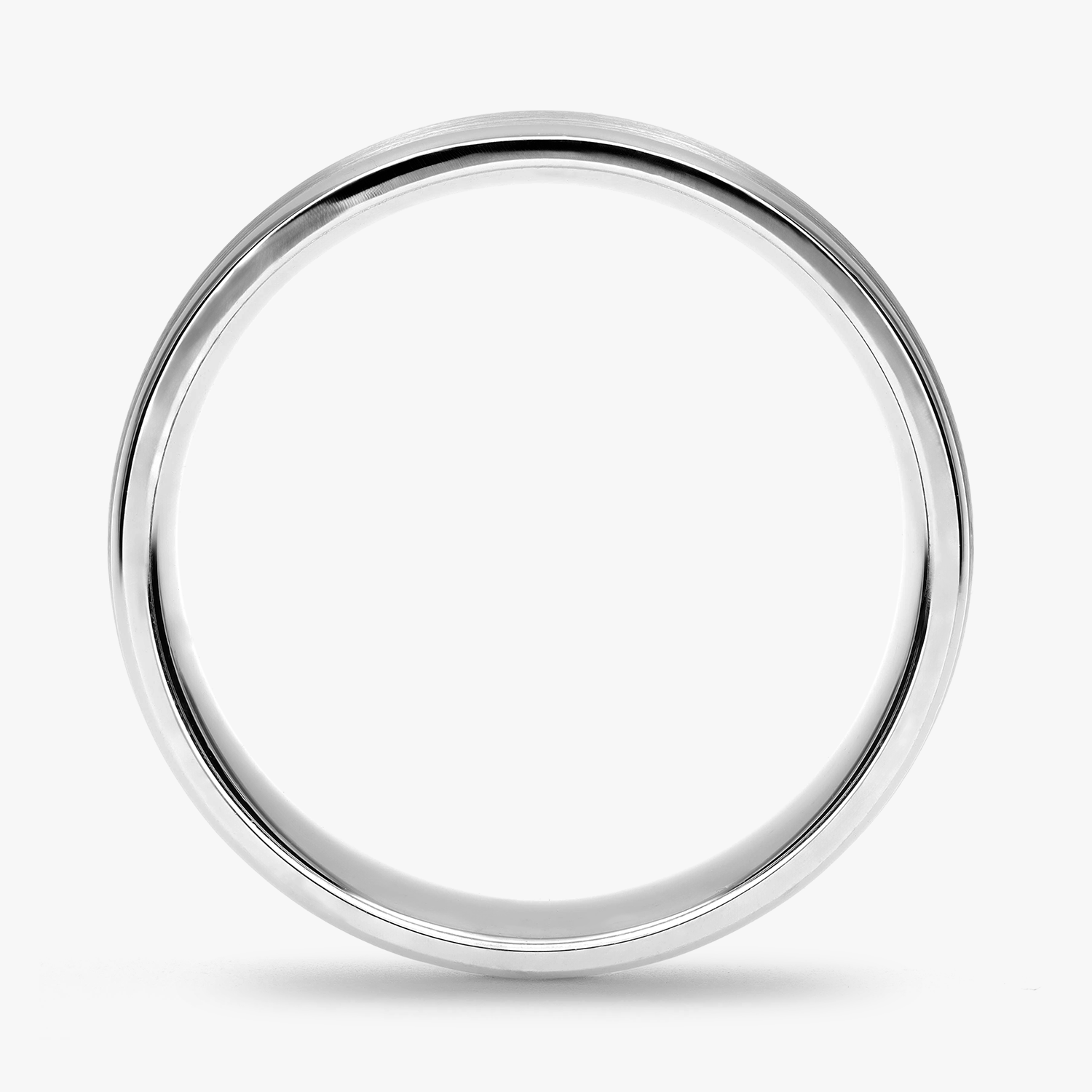 Argolla Cincel Confort Rellena 7mm Lisa en oro blanco