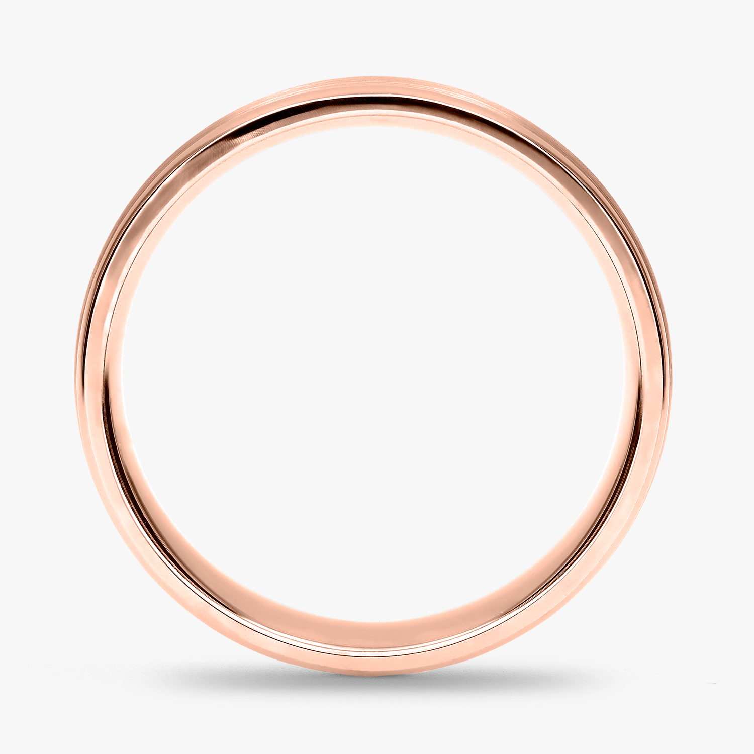 Argolla Cincel Confort Rellena 7mm Lisa en oro rosado