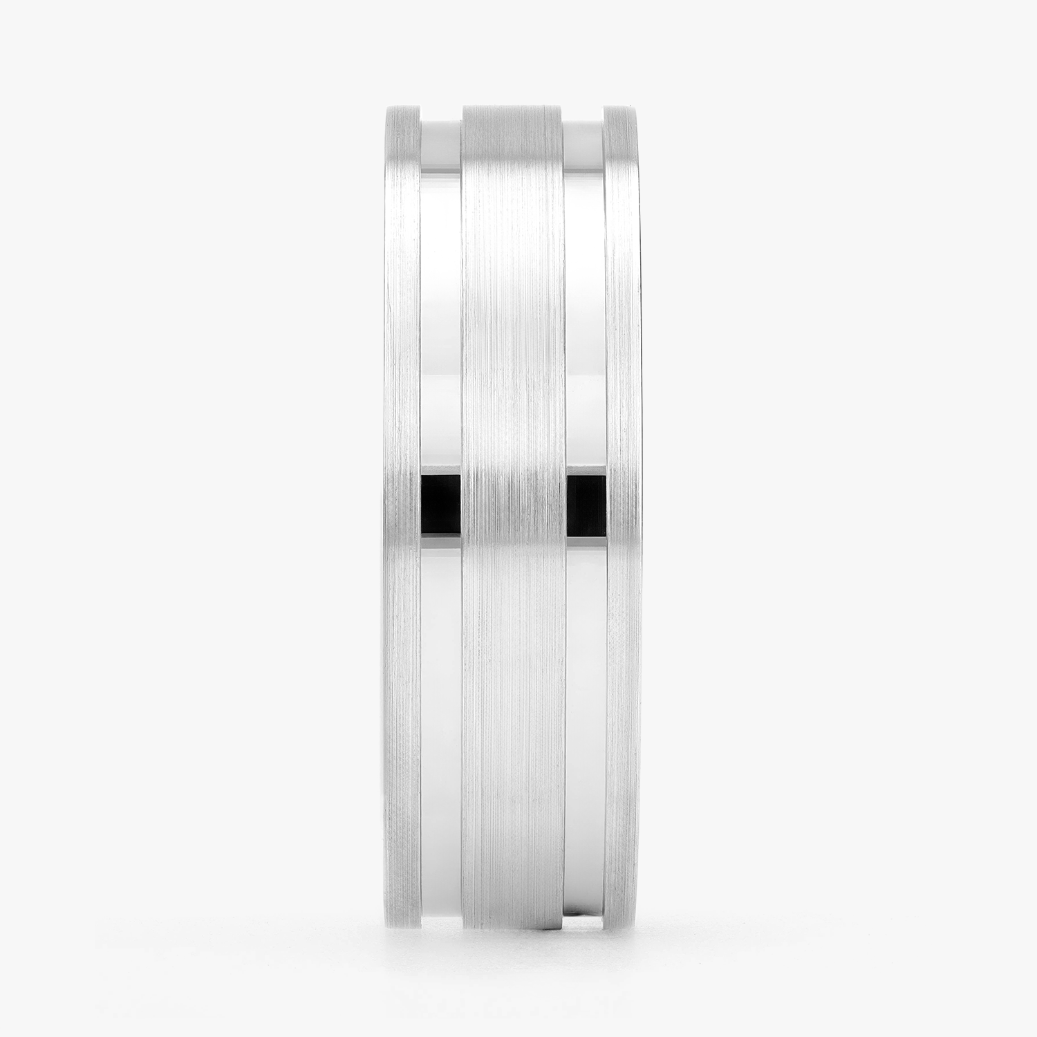 Argolla Yunque Confort Rellena 7mm Lisa en oro blanco