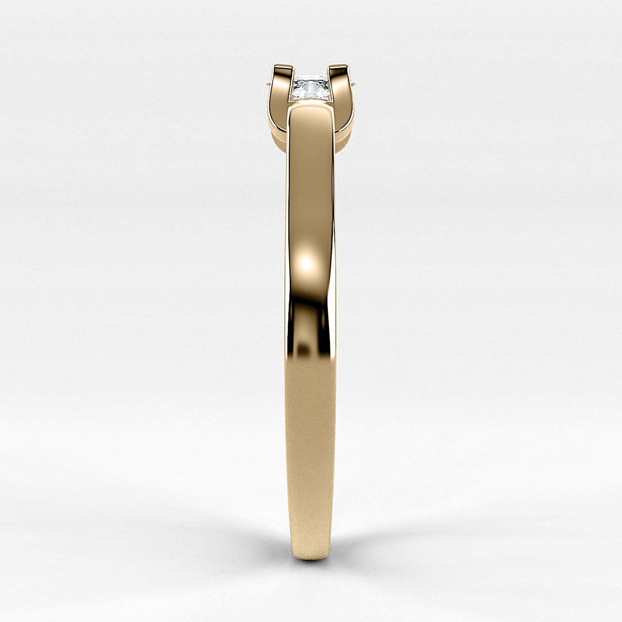 Promesa Alba corte marquesa en oro amarillo, vista de perfil