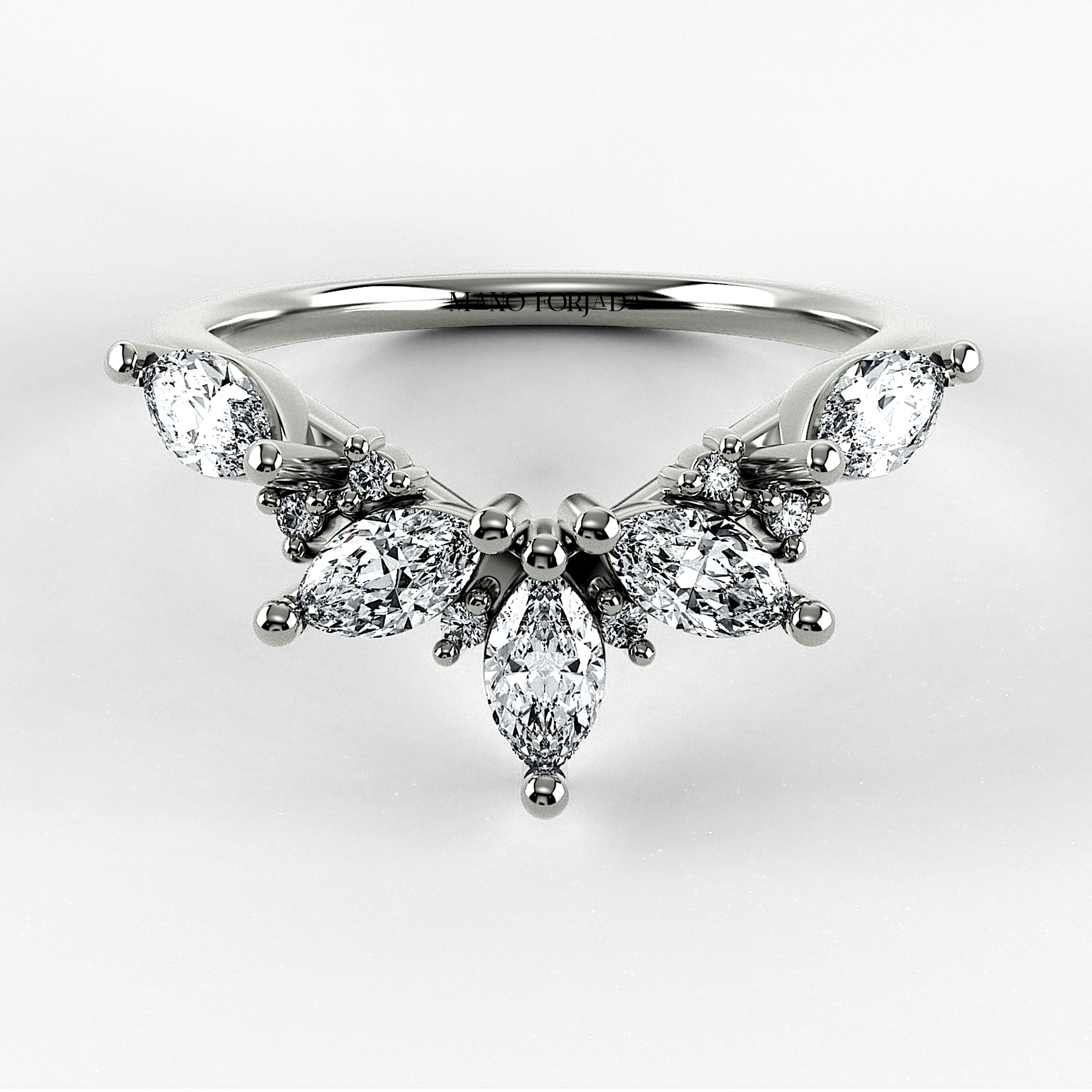 Churumbela Diadema (CH1004) en oro blanco