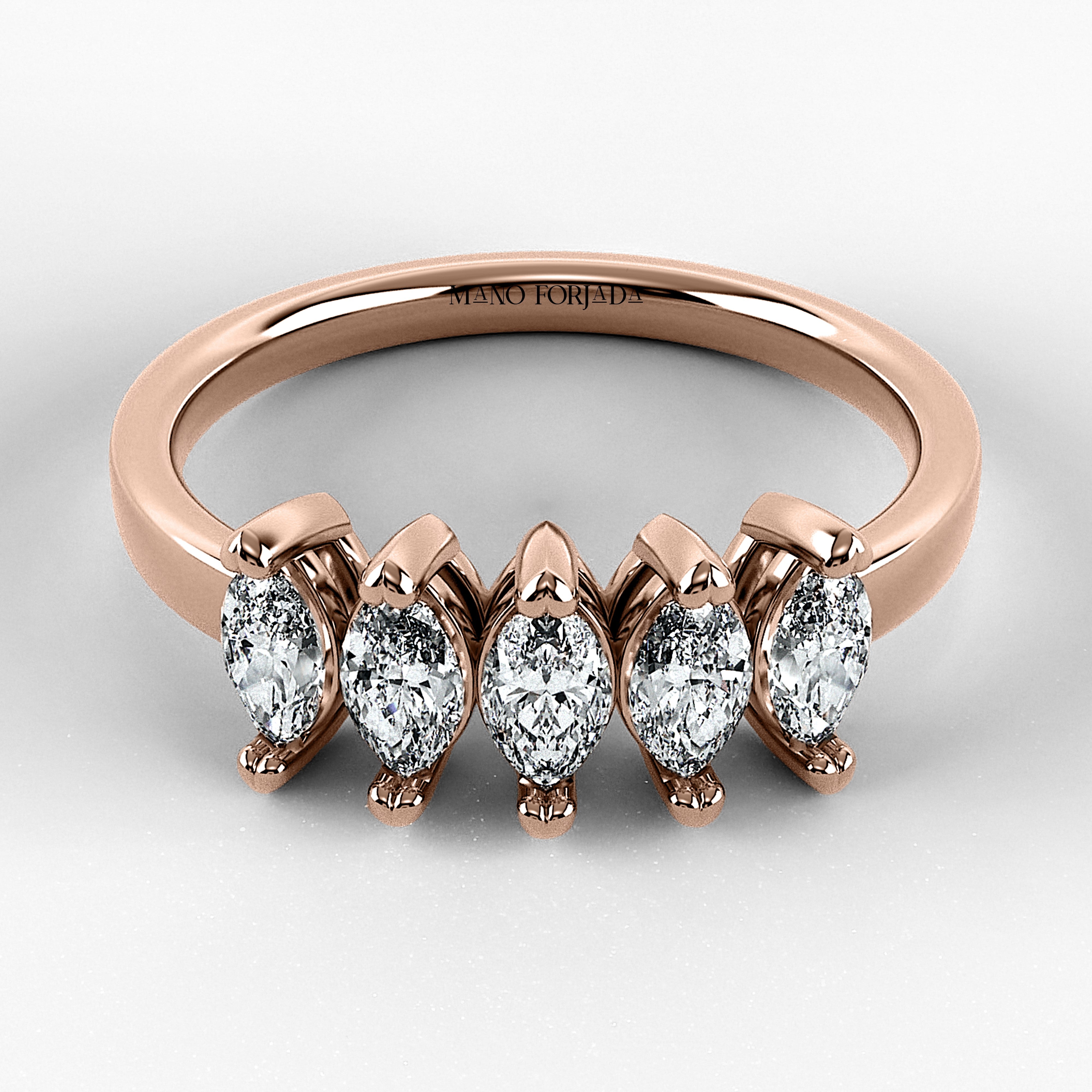 Churumbela Pétalos (CH1010) en oro rosa