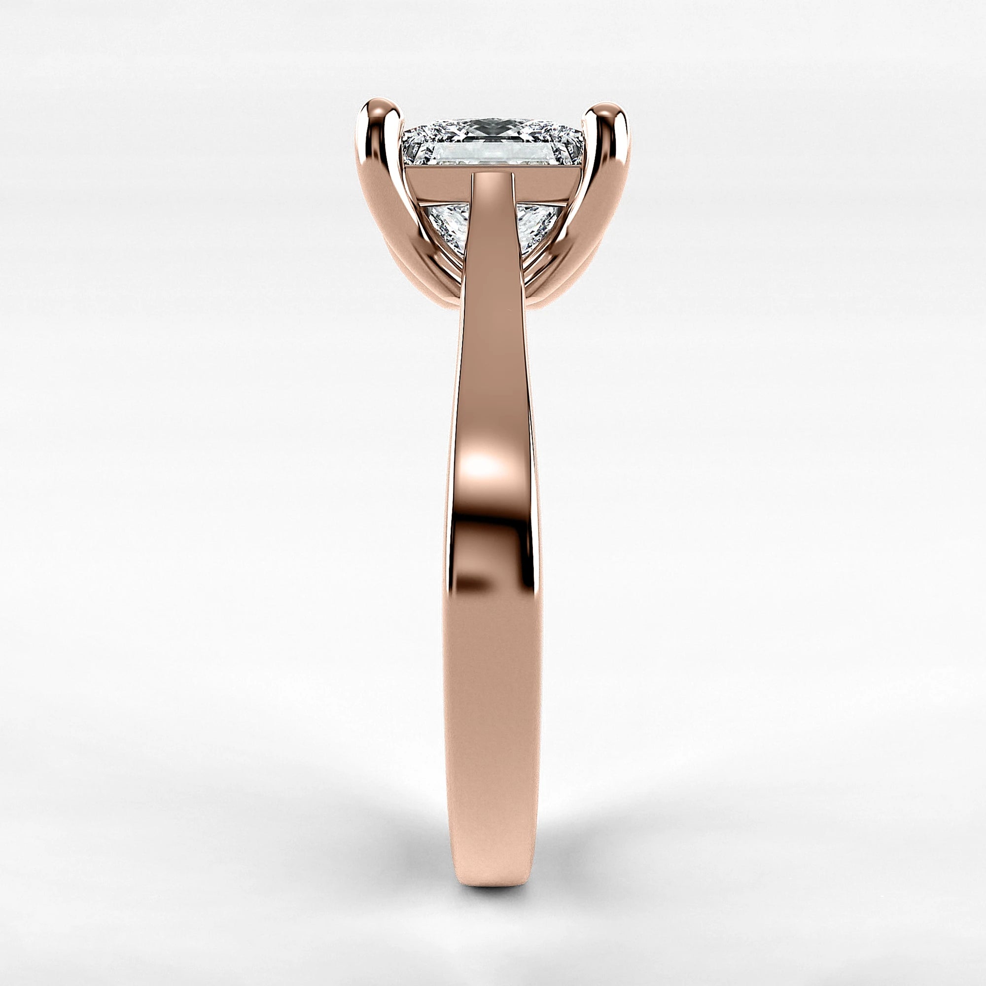 Anillo de Compromiso Origen - Princess en oro rosa - vista 2