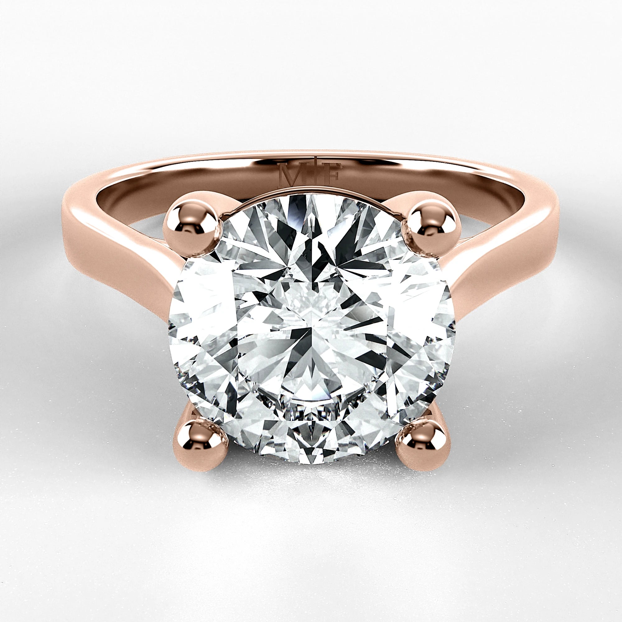 Anillo de Compromiso Origen - Redondo en oro rosa - vista 1