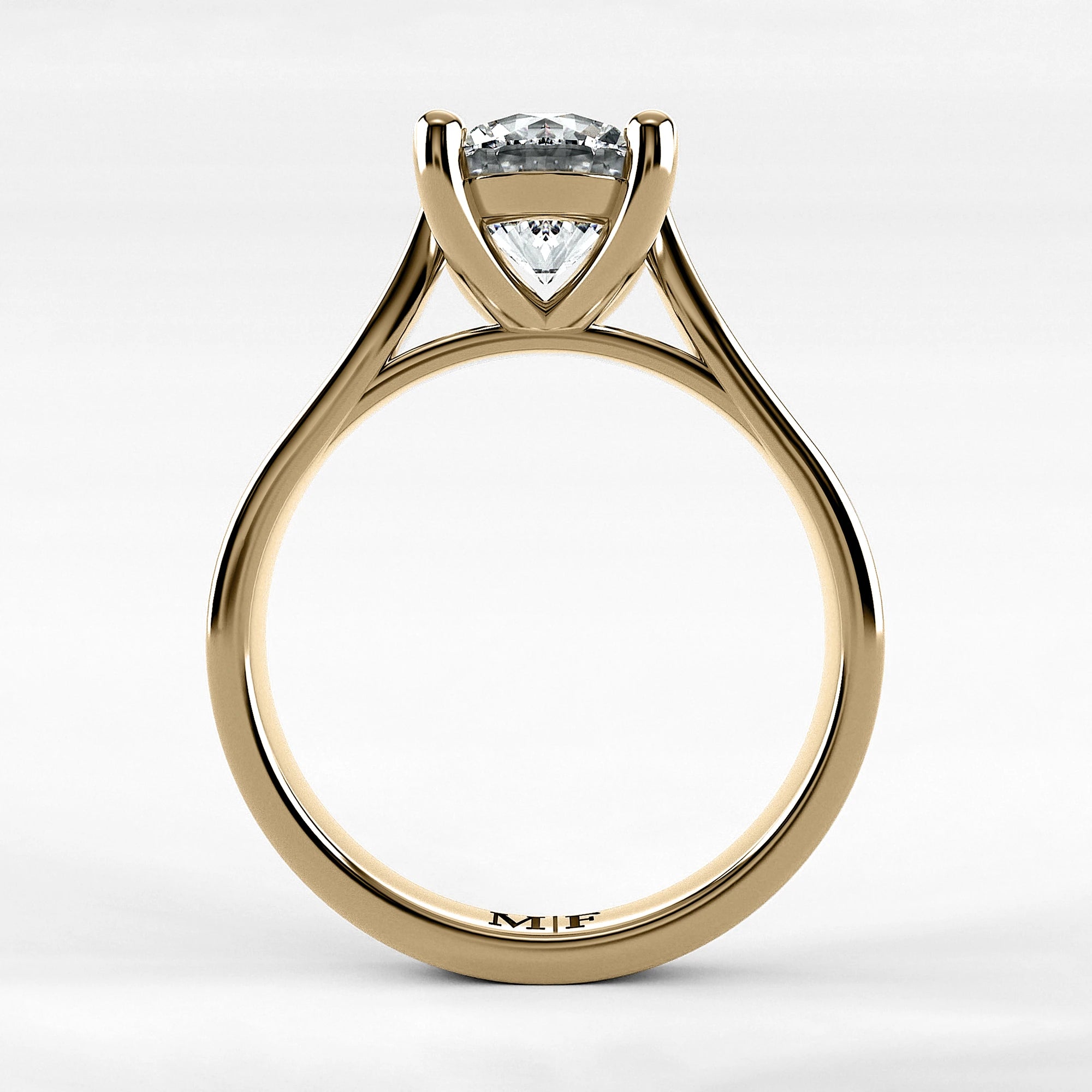 Anillo de Compromiso Origen - Redondo en oro amarillo - vista 3