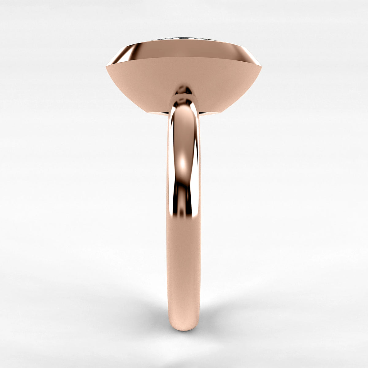 Anillo de Compromiso Núcleo - Marquesa en oro rosa - vista 2