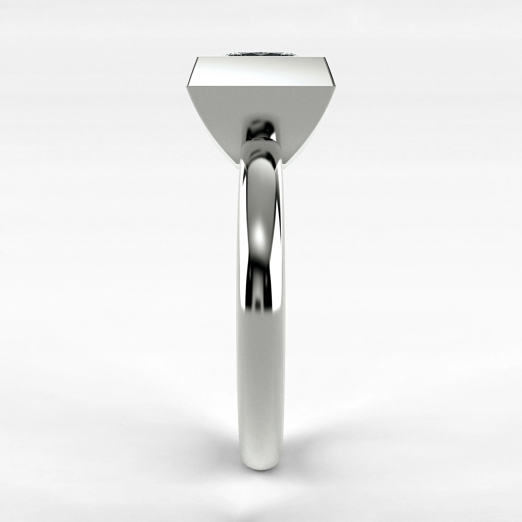 Anillo de Compromiso Núcleo - Princess en oro blanco - vista 2