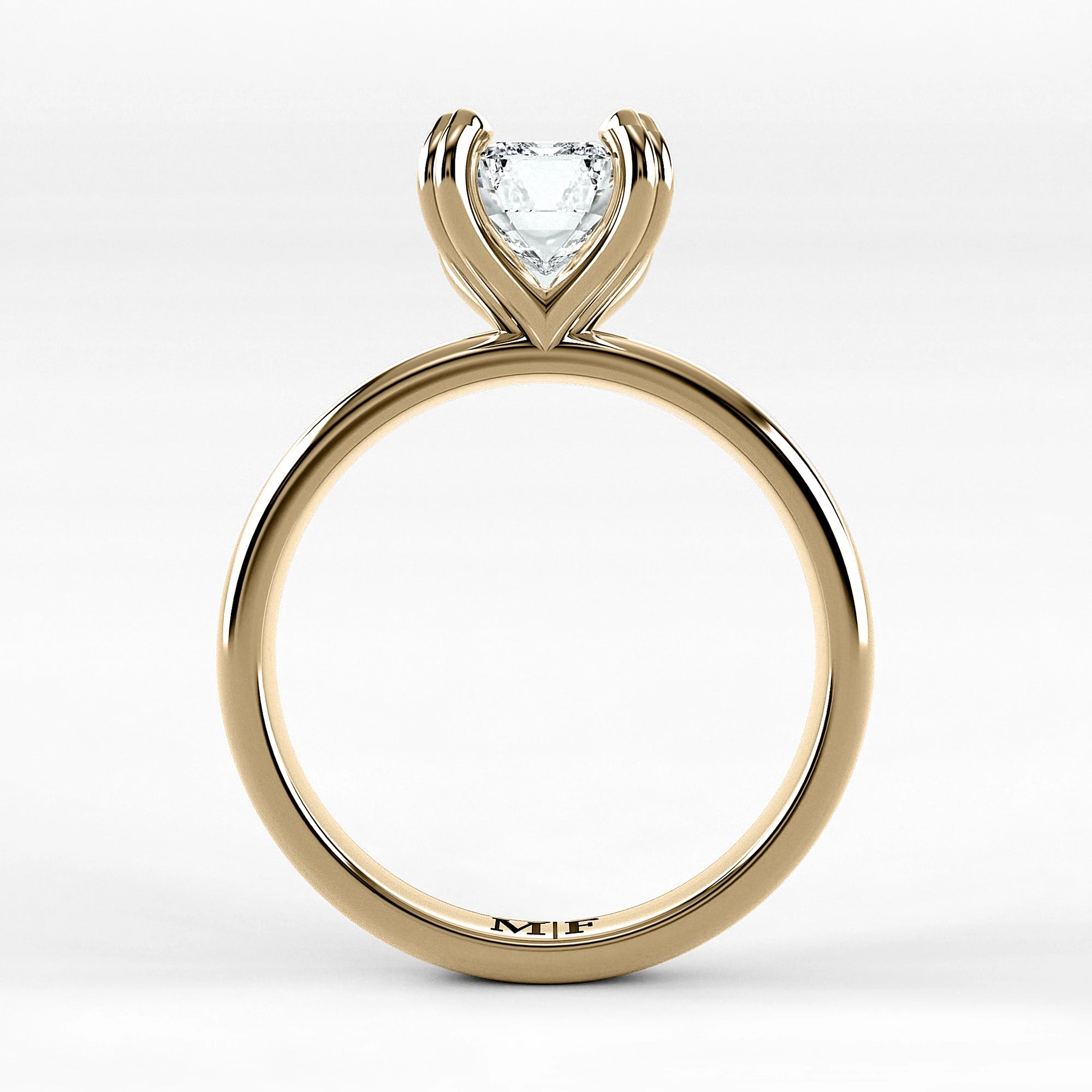 Anillo de Compromiso Latido - Esmeralda en oro amarillo - vista 3