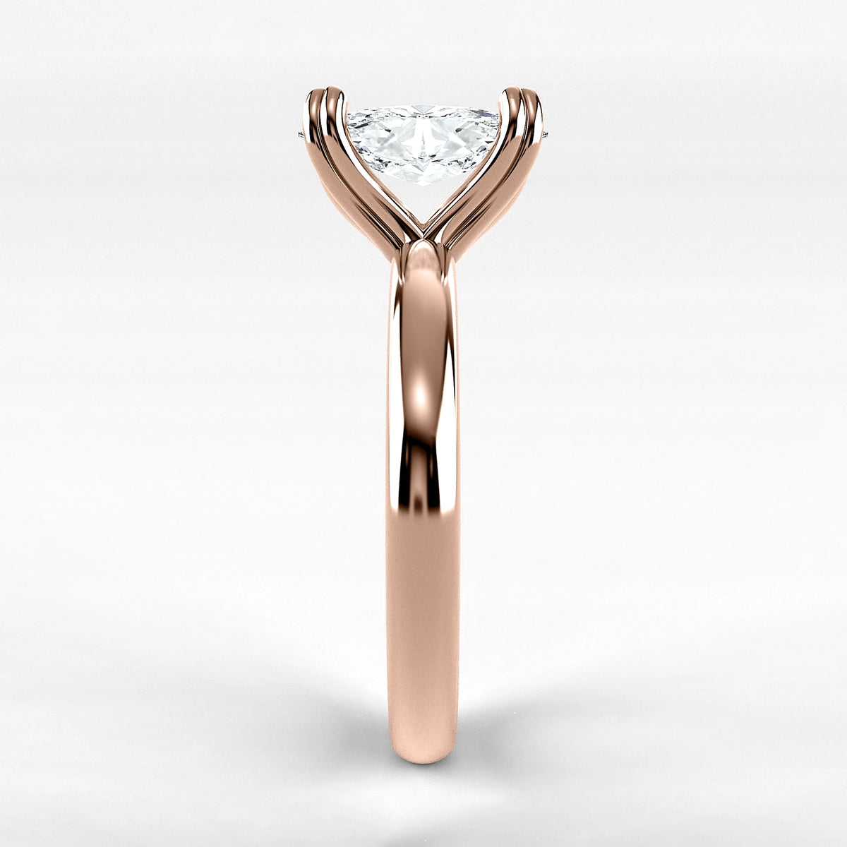 Anillo de Compromiso Latido - Marquesa en oro rosa - vista 2