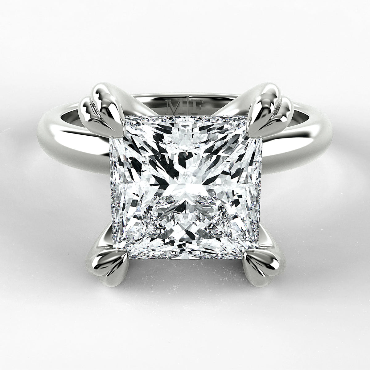 Anillo de Compromiso Latido - Princess en oro blanco - vista 1