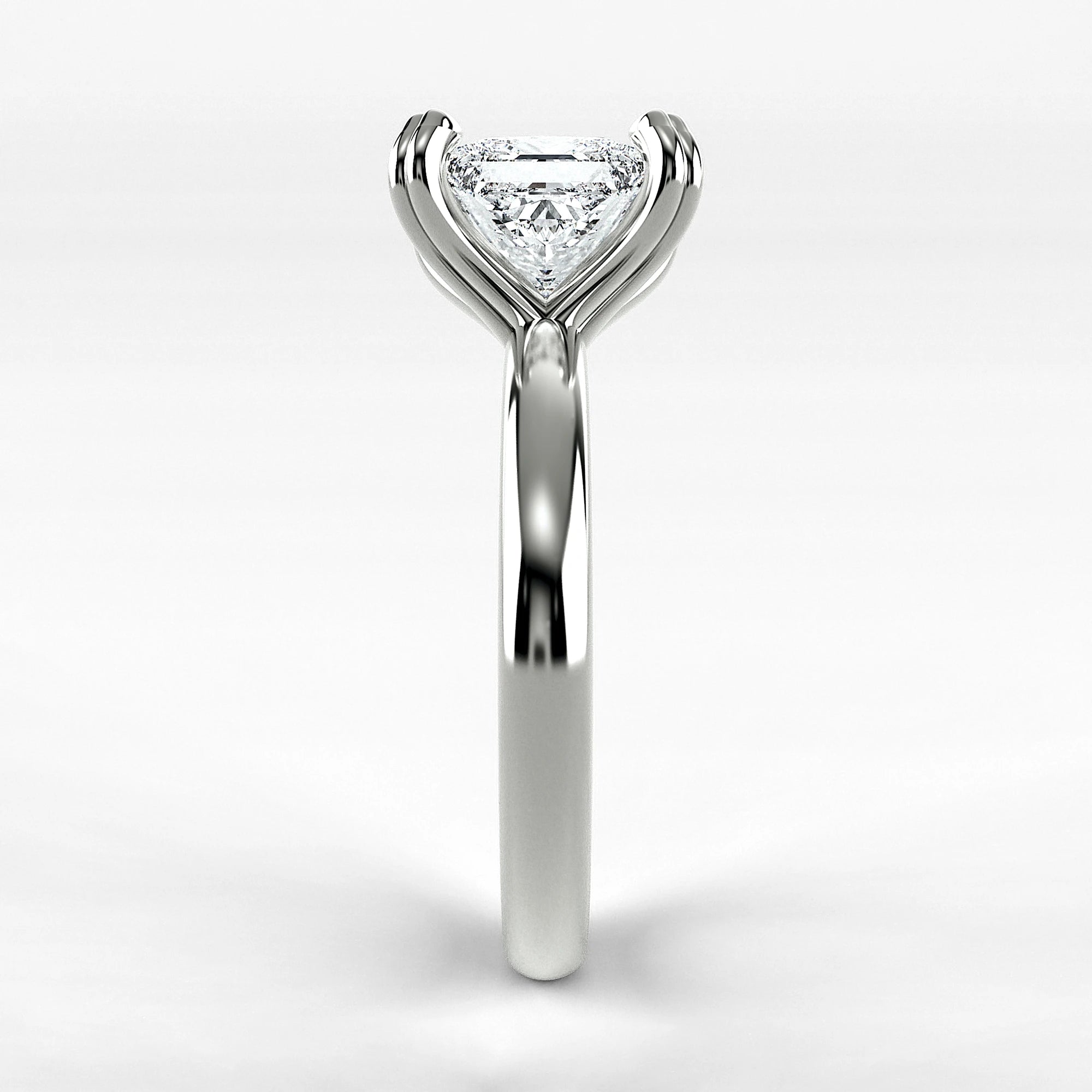 Anillo de Compromiso Latido - Princess en oro blanco - vista 2