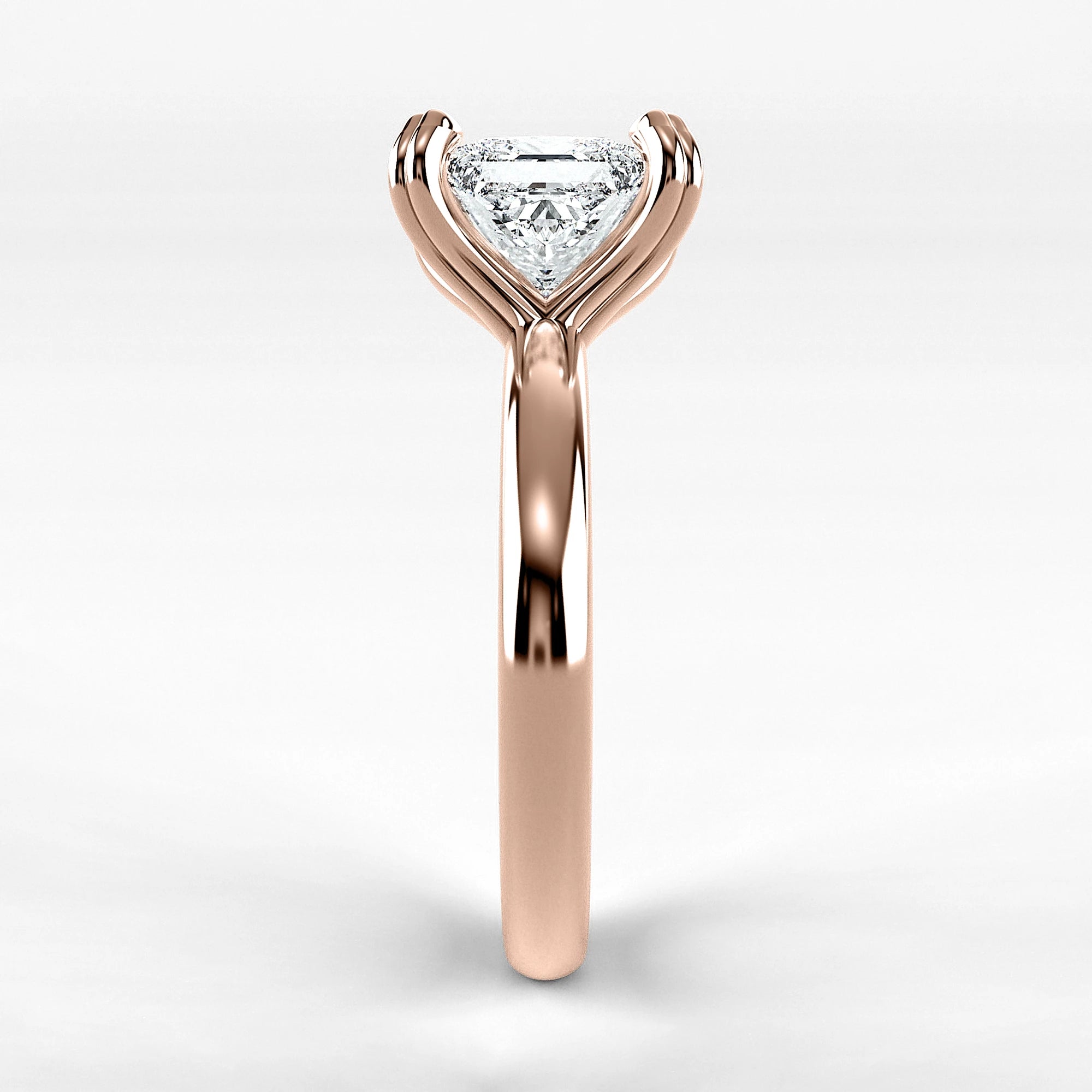 Anillo de Compromiso Latido - Princess en oro rosa - vista 2