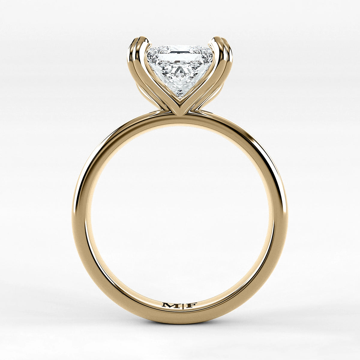 Anillo de Compromiso Latido - Princess en oro amarillo - vista 3