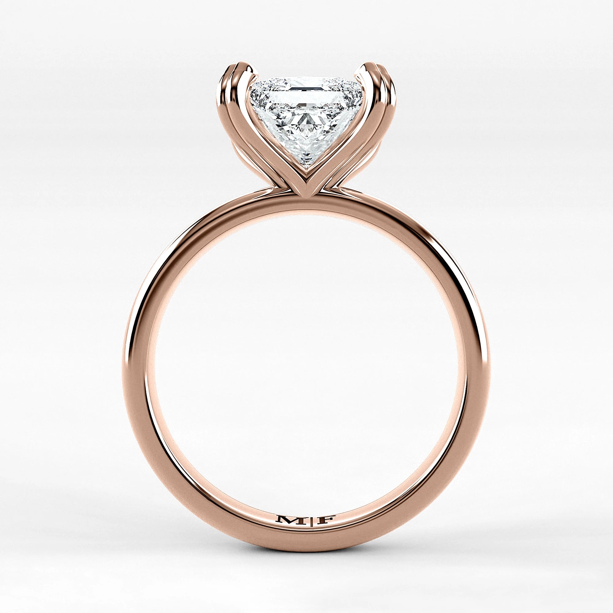 Anillo de Compromiso Latido - Princess en oro rosa - vista 3