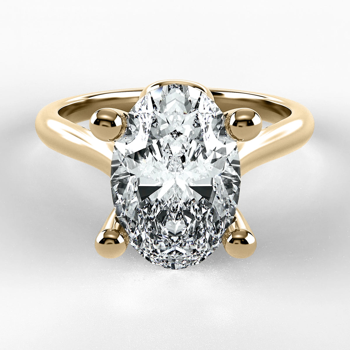 Anillo de Compromiso Alianza - Oval en oro amarillo - vista 1