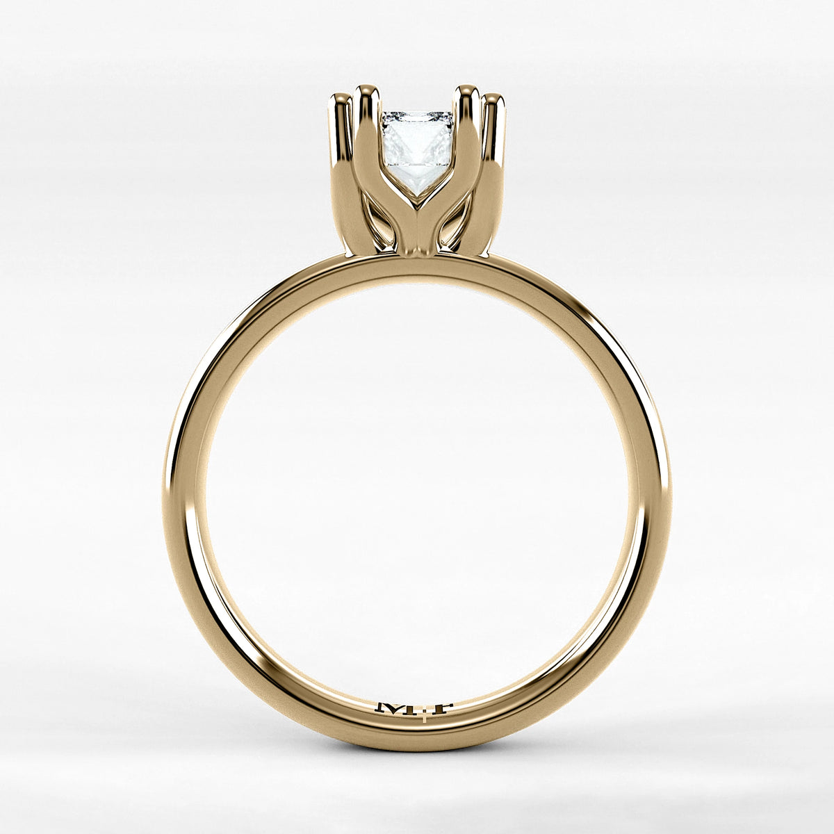 Anillo de Compromiso Balance - Esmeralda en oro amarillo - vista 3