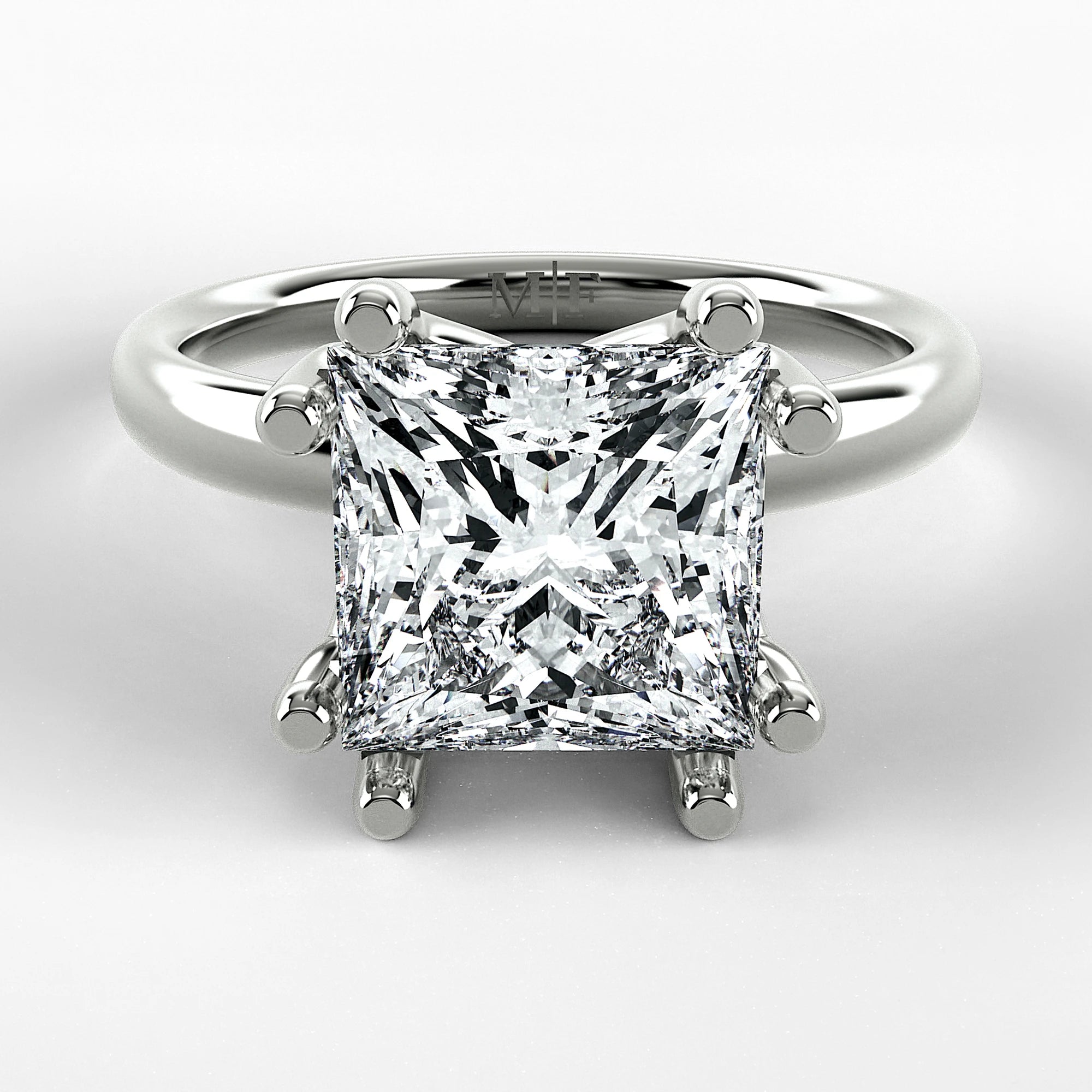 Anillo de Compromiso Balance - Princess en oro blanco - vista 1